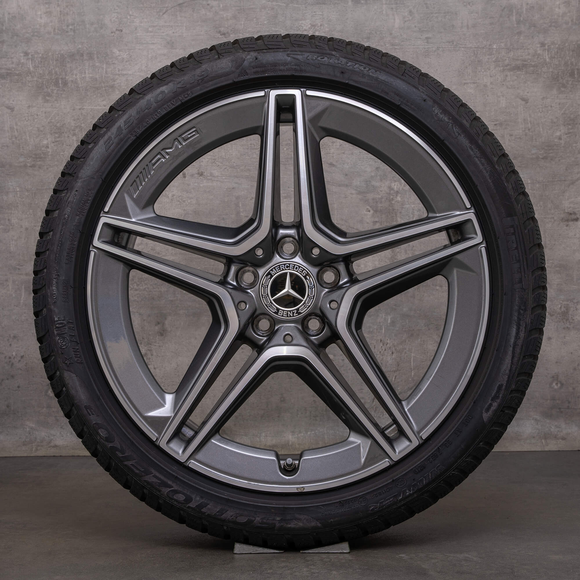 OEM Mercedes Benz CLS AMG winter wheels 19 inch C257 rims A2574011500 himalaya gray glossy turned