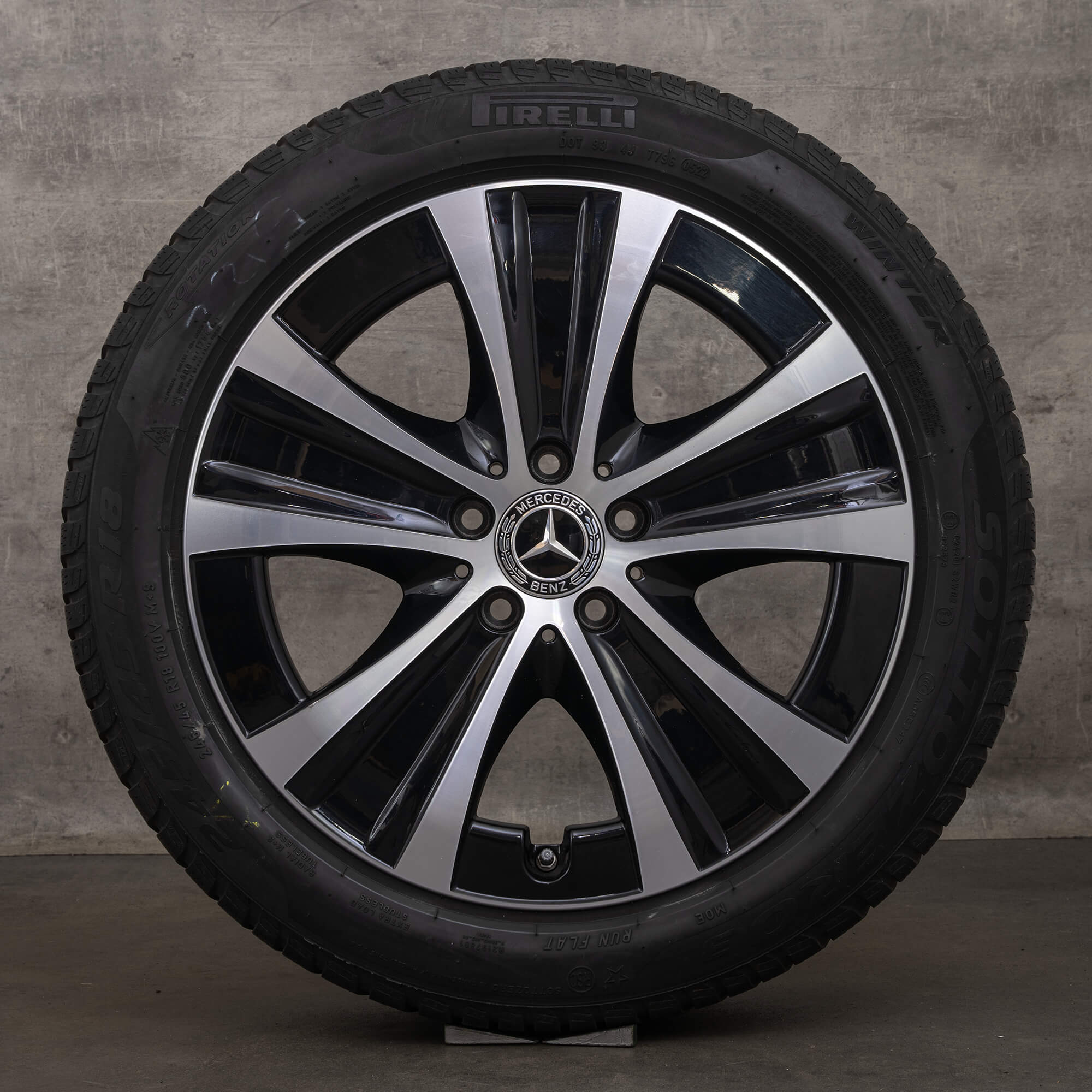 Jante de iarnă originale Mercedes Benz Clasa E 18 inch W213 S213 C238 A238 jante A2134013700 negru lucios