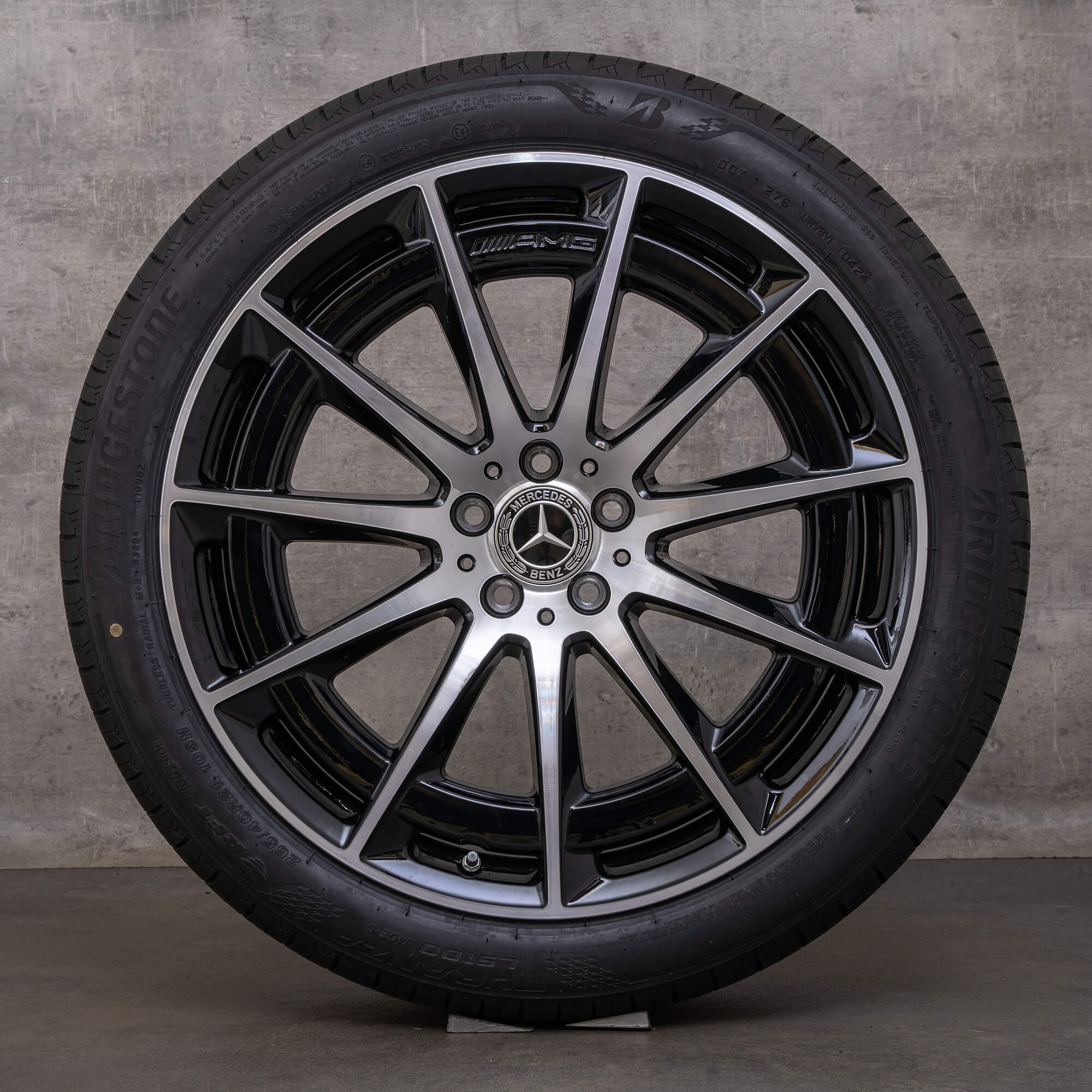 Originele Mercedes Benz EQS 53 4Matic AMG velgen 21 inch V297 zomerwielen A2974011400 zwart glanzend gedraaid NIEUW