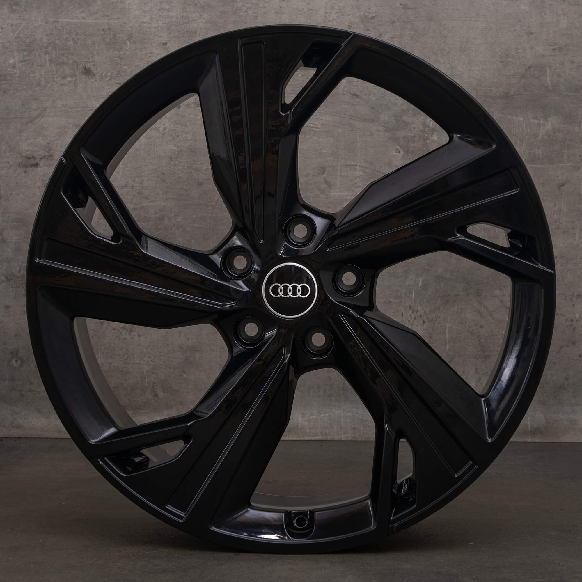 OEM Audi A6 e-tron rims 21 inch 85E601025P 85E601025Q black high gloss