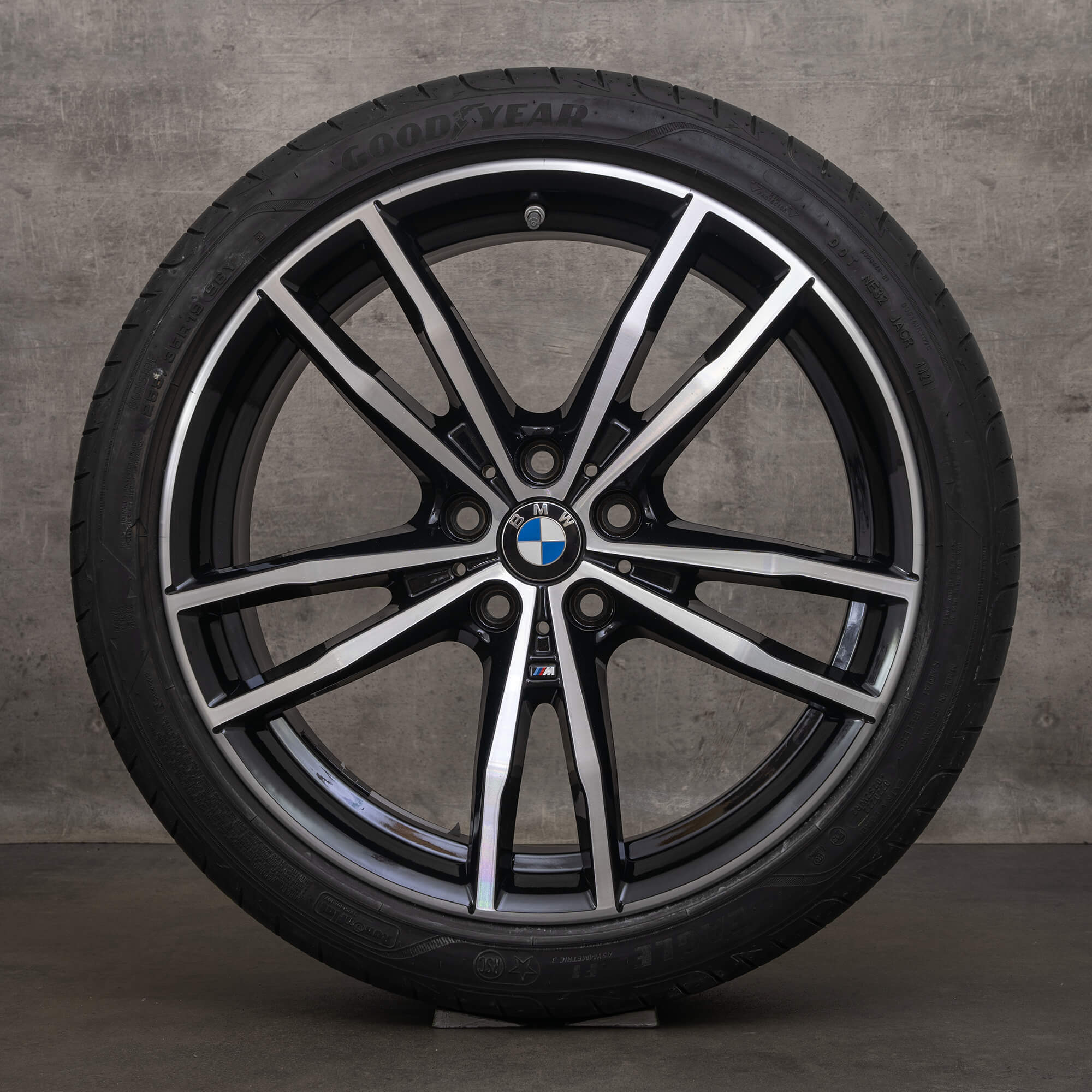 OEM BMW Series 2 3 4 G42 G20 G21 G22 G23 rims 19 inch summer tires 791 M 8090094 8090095 black high-gloss wheels