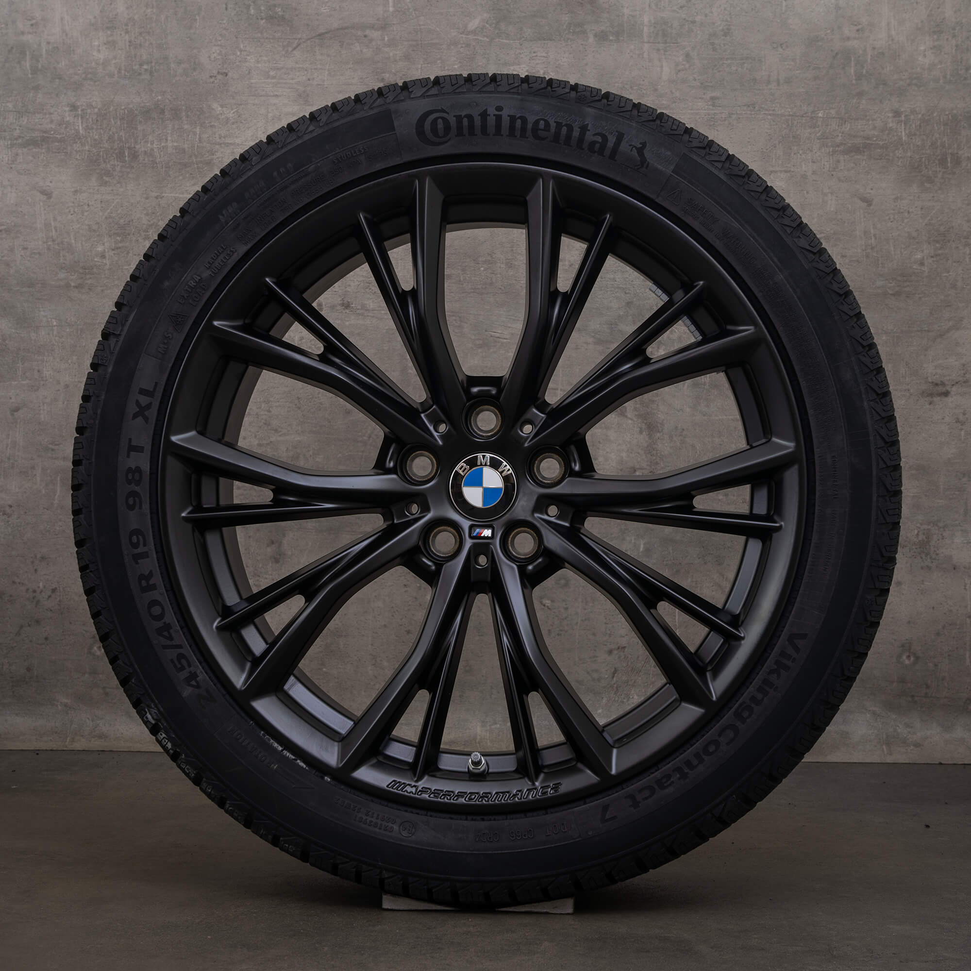 Jante originale BMW Seria 8 19 inch G14 G15 G16 roți de iarnă 6885455 stil 786 M cauciucuri negre mate NOU