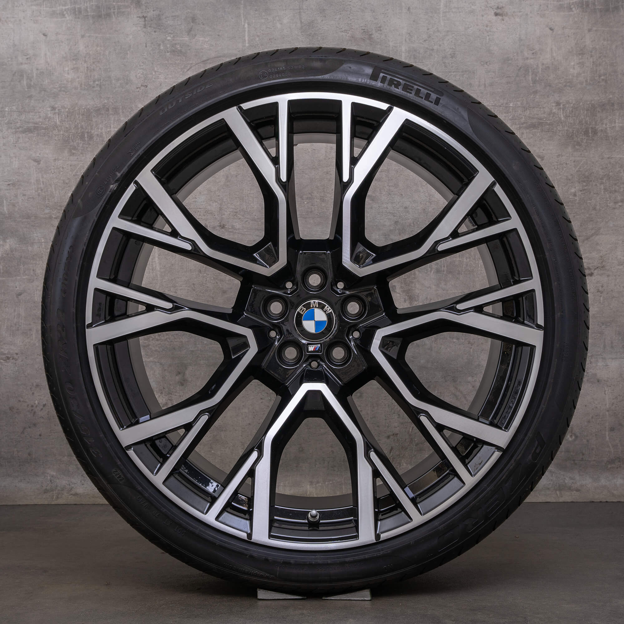 Jantes originais BMW X5M X6M de 21 polegadas F95 F96 jantes verão estilo 809 M 8090796 8090717 preto brilhante torneado