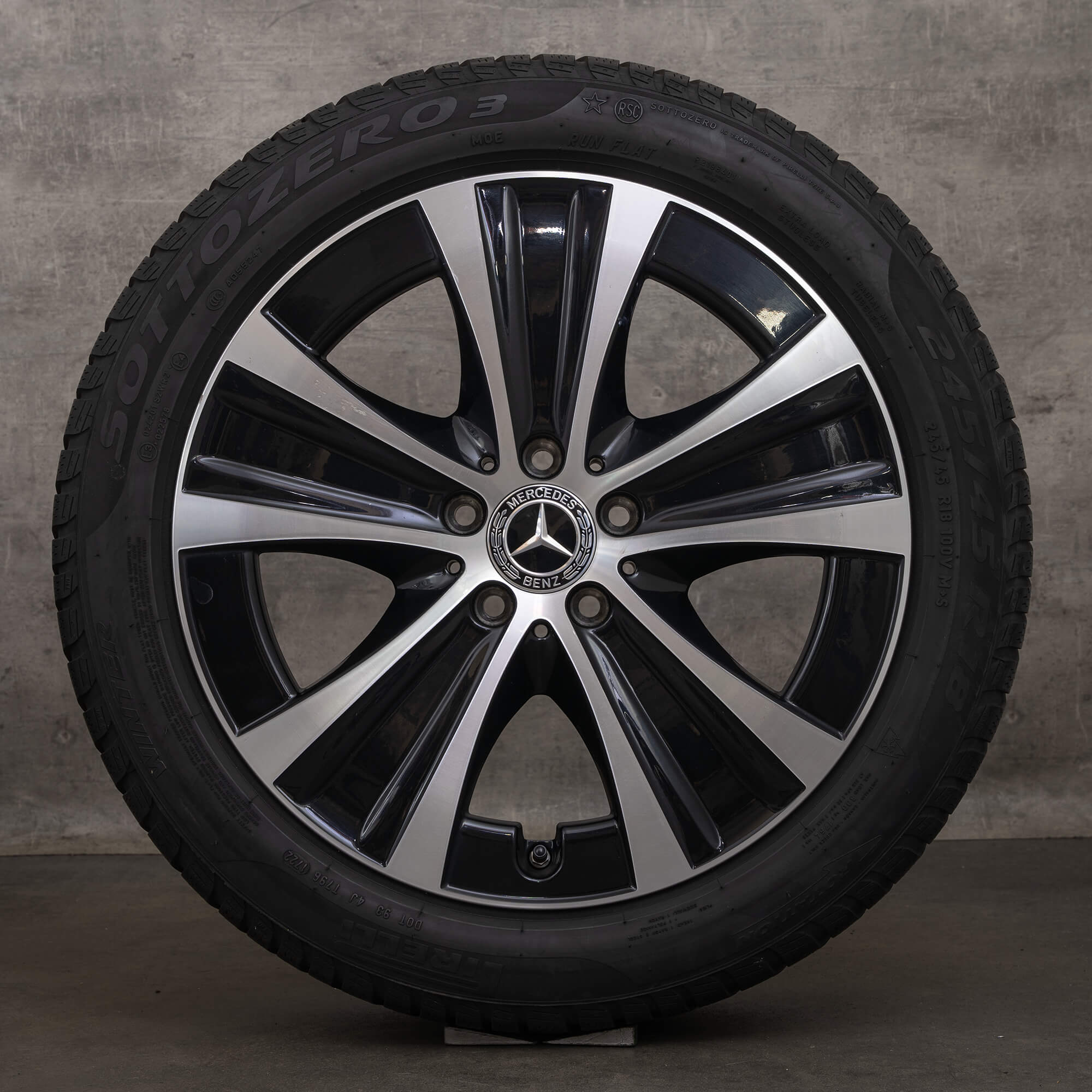 Jante de iarnă originale Mercedes Benz Clasa E 18 inch W213 S213 C238 A238 jante A2134013700 negru lucios