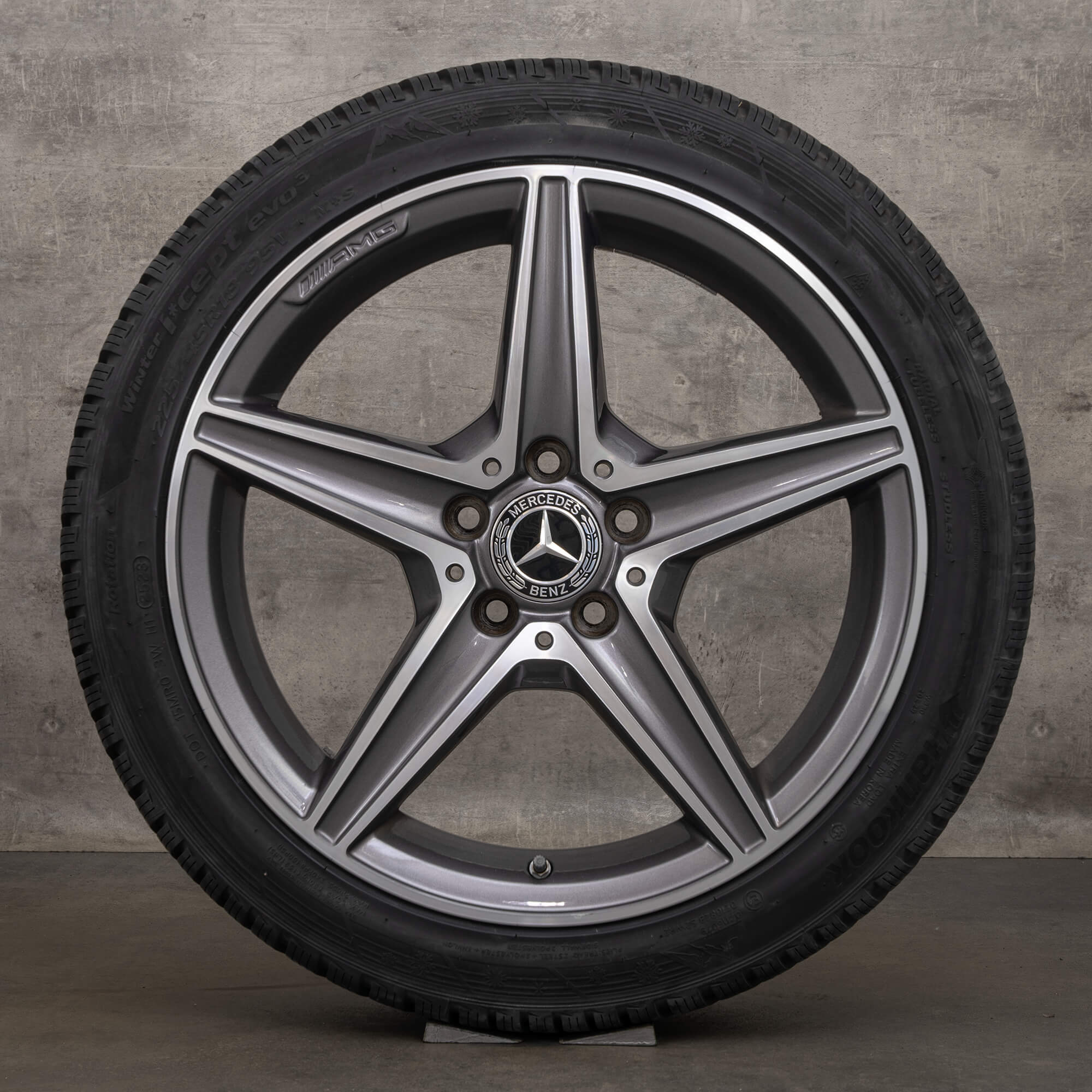 OEM AMG Mercedes Benz C-Class 18 inch W205 S205 C205 A205 rims winter tires A2054011100 wheels