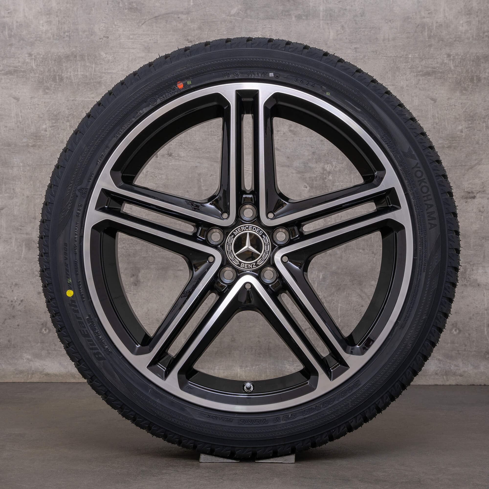 Originální zimni alu kola Mercedes CLS 19" disky C257 A2574011200 A2574011300 černé lesklé soustružené NOVÉ