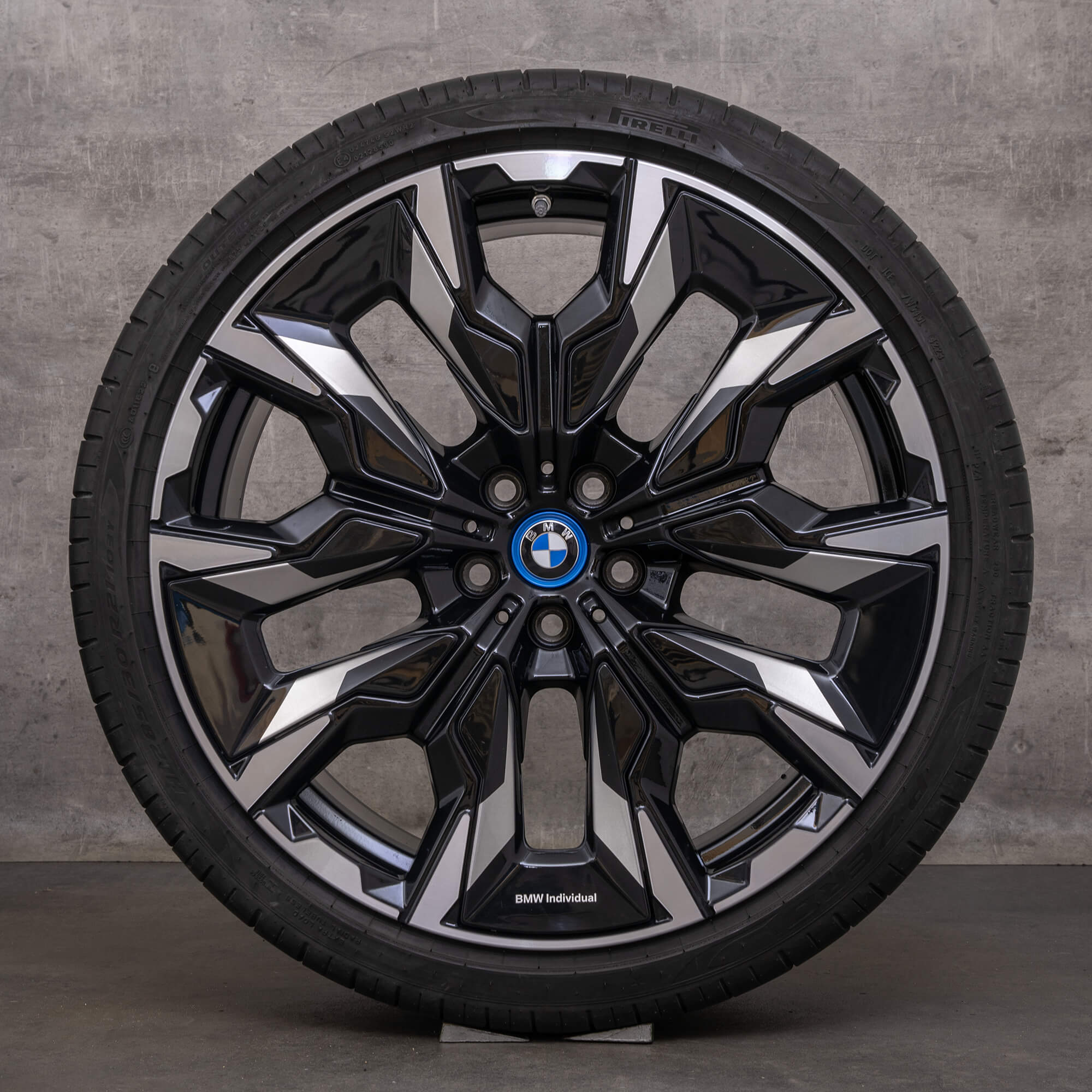 Originele BMW 5 serie i5 velgen 21 inch G60 G61 zomerwielen styling 954i 5A32502 5A32503 zwart glanzend gedraaid