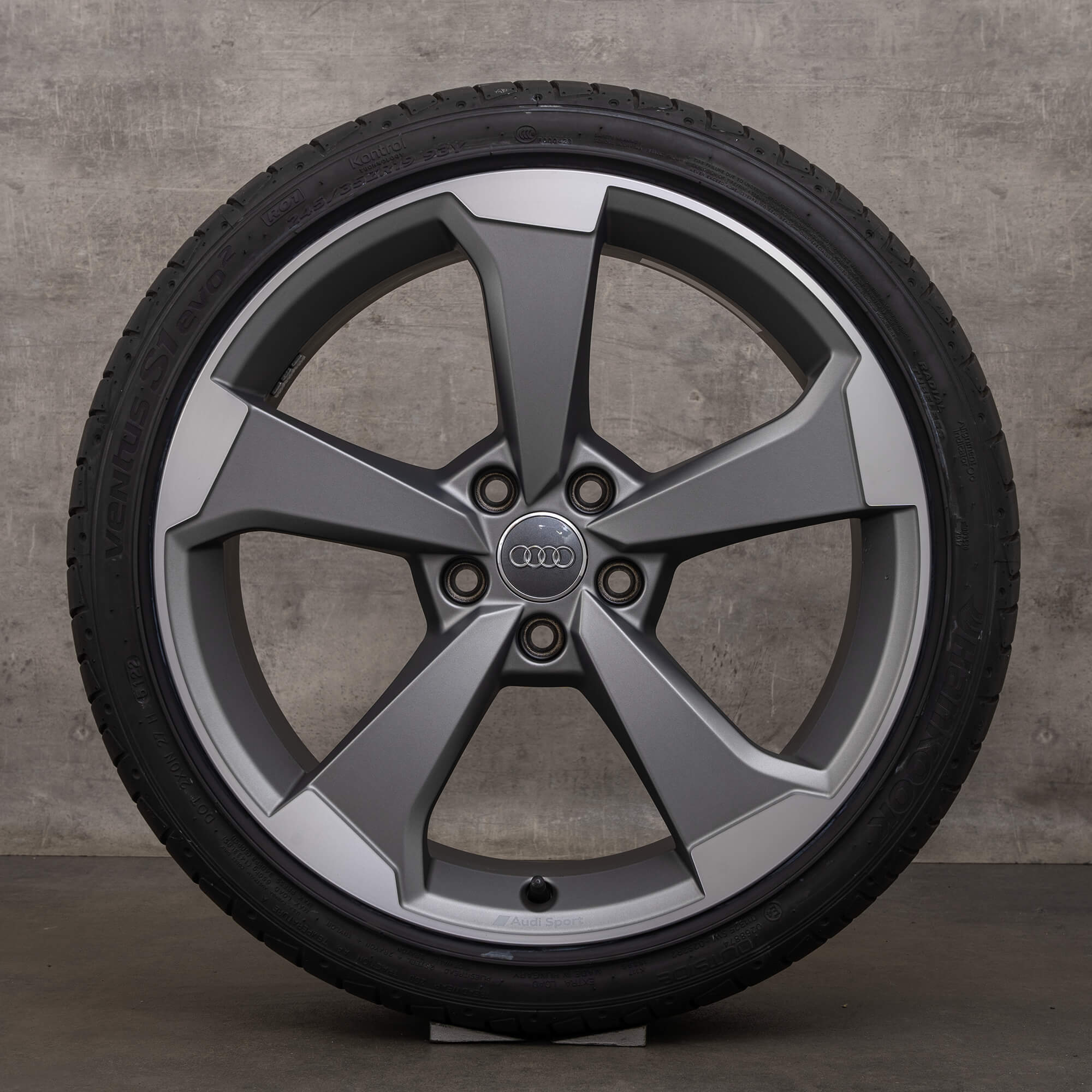 Jante originale Audi A4 19 inch B9 8W anvelope de vara rotor 8W0601025CG roti