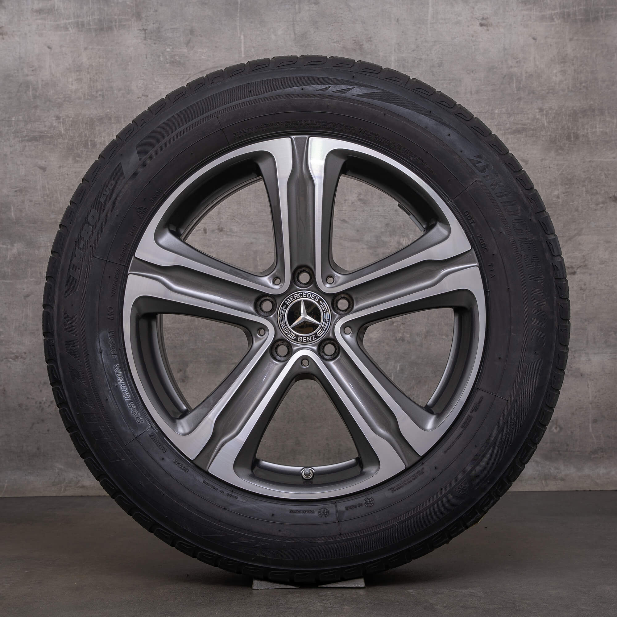 OEM Mercedes Benz GLC winter wheels 18 inch X253 C253 rims A2534010700 himalaya grey glossy turned