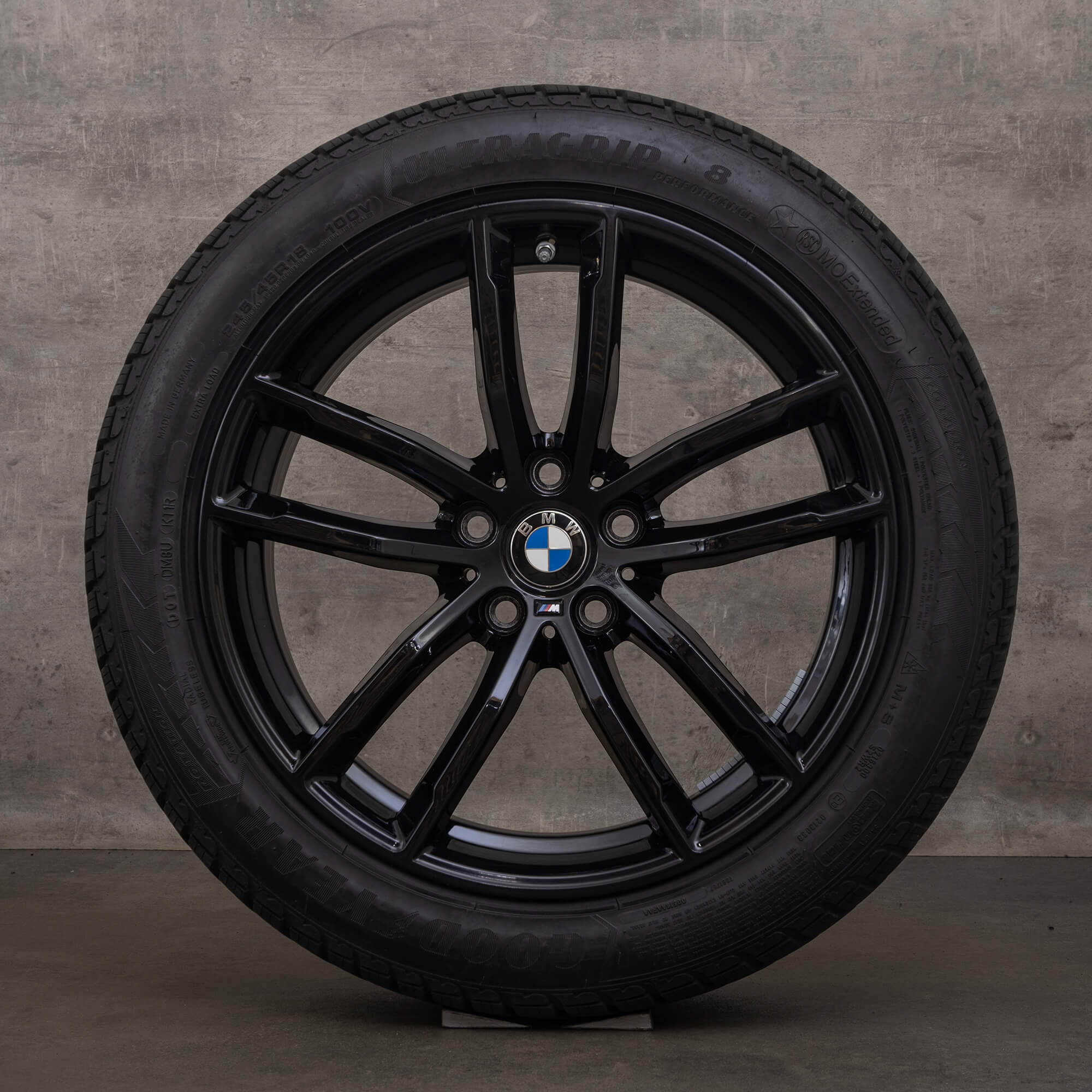 Jantes originais BMW Série 5 8 18 polegadas G30 G31 G14 G15 G16 rodas de inverno 8747407 Estilo 662 M preto