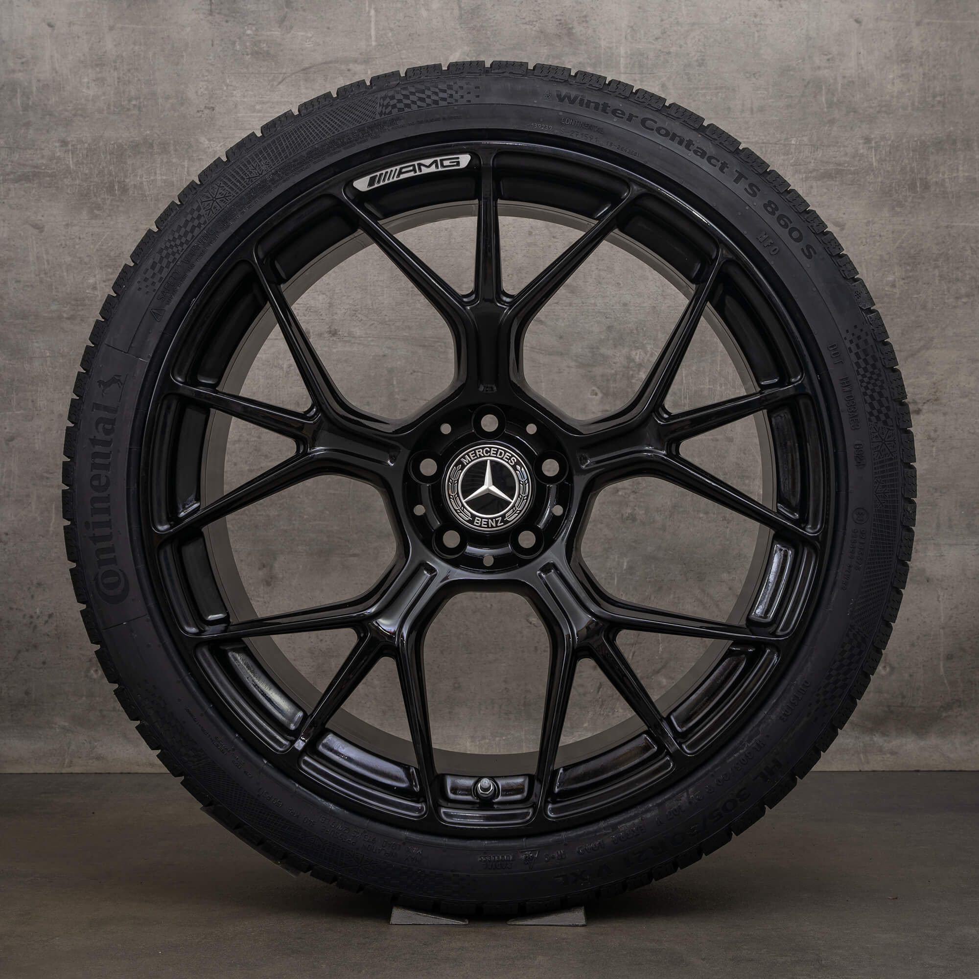 OEM AMG Mercedes Benz 21 inch GT C192 55 63 S 4Matic winter wheels rims tires A1924011300 A1924011400 painted black