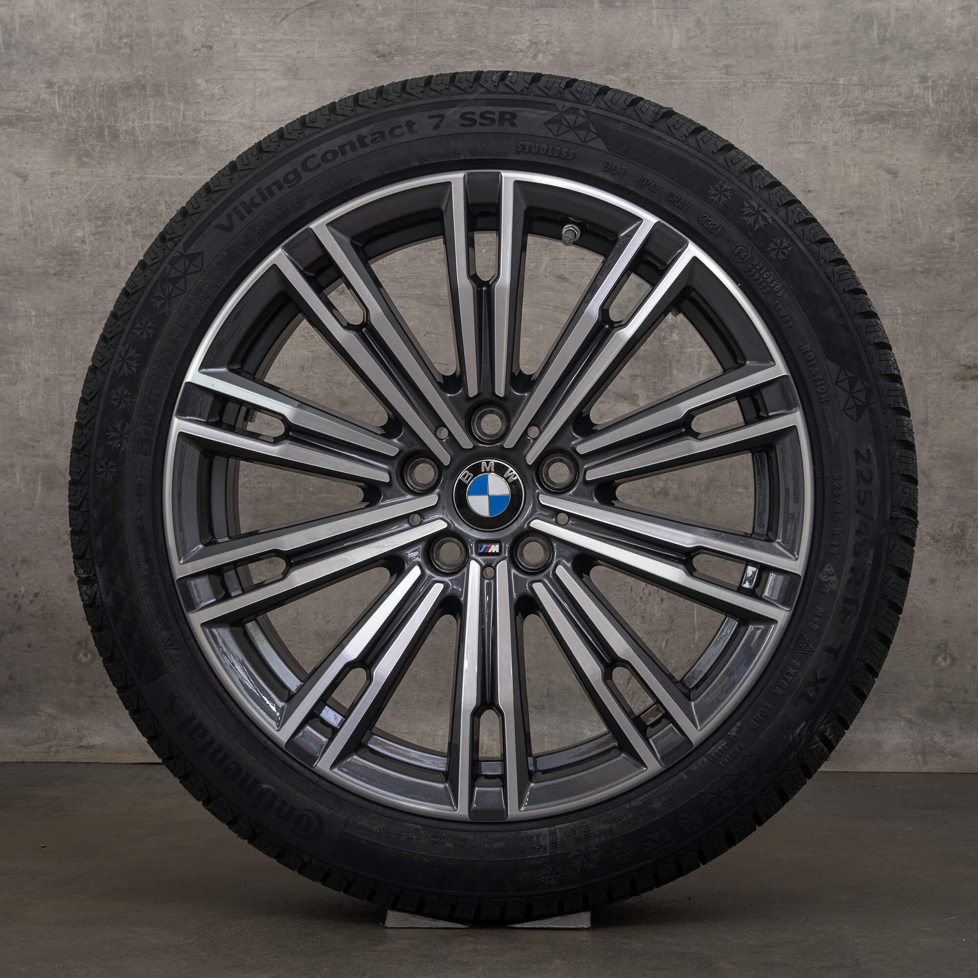 Jantes hiver d'origine BMW Série 2 3 4 18 pouces G42 G20 G21 G22 G23 jantes style 790 M 8089890 gris orbite poli avant