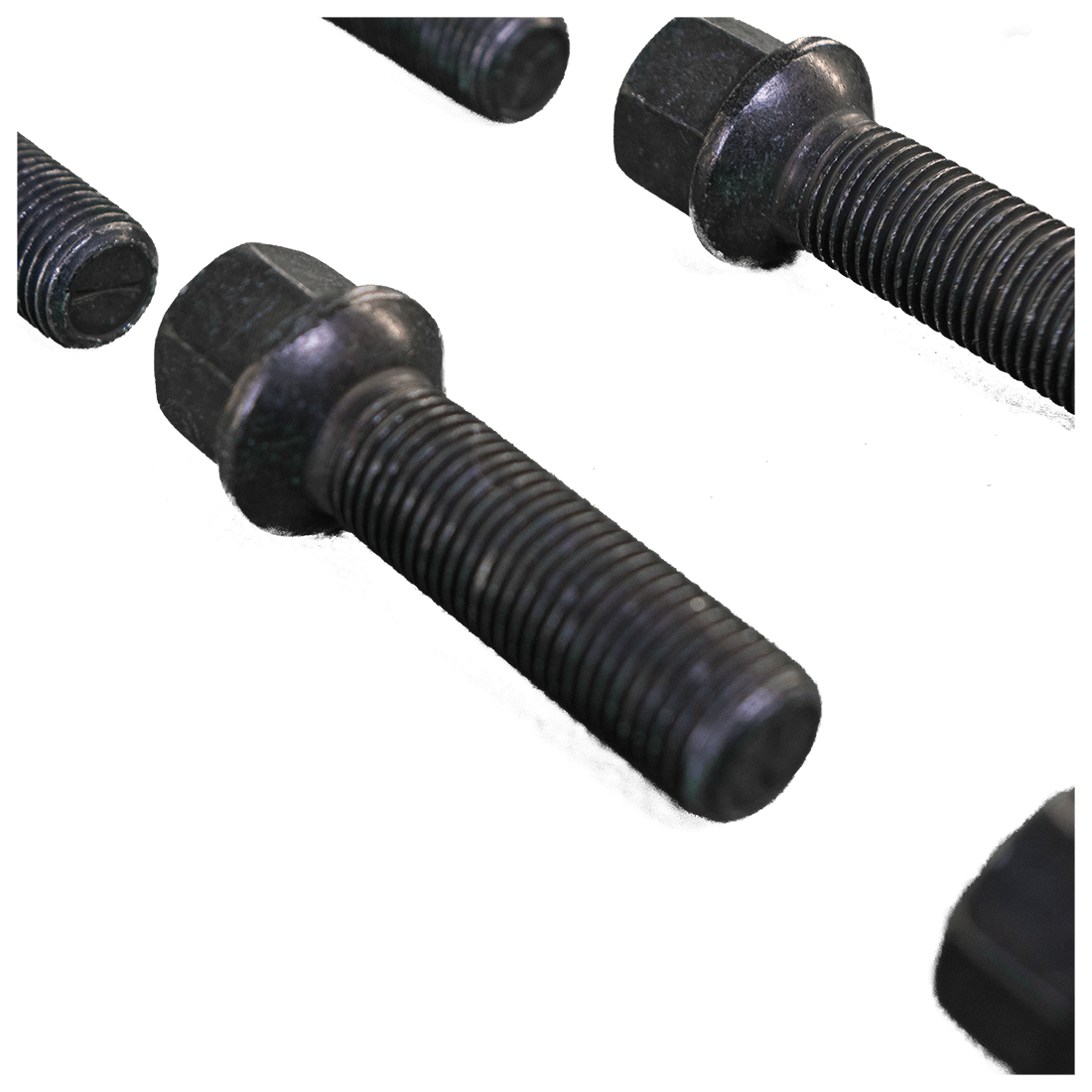20x tornillos de rueda collarín esférico M14 x 1,5 45 mm negro para Mercedes