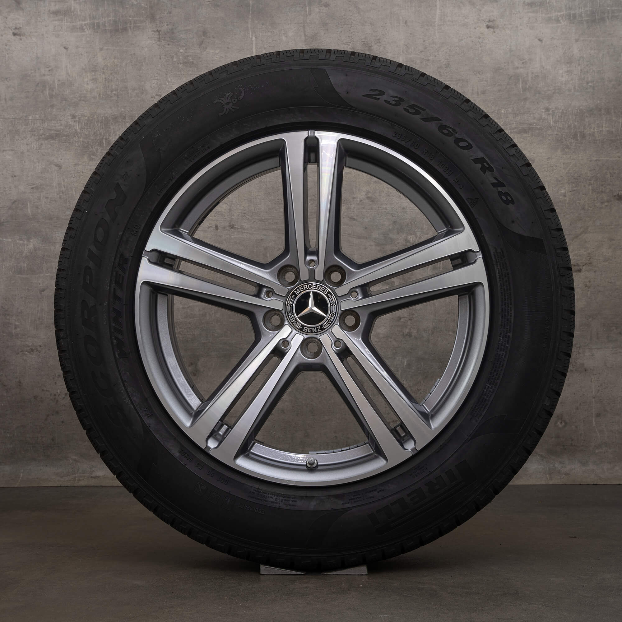 OEM Mercedes Benz GLC winter wheels 18 inch X253 C253 rims A2534014500 himalaya grey high-gloss