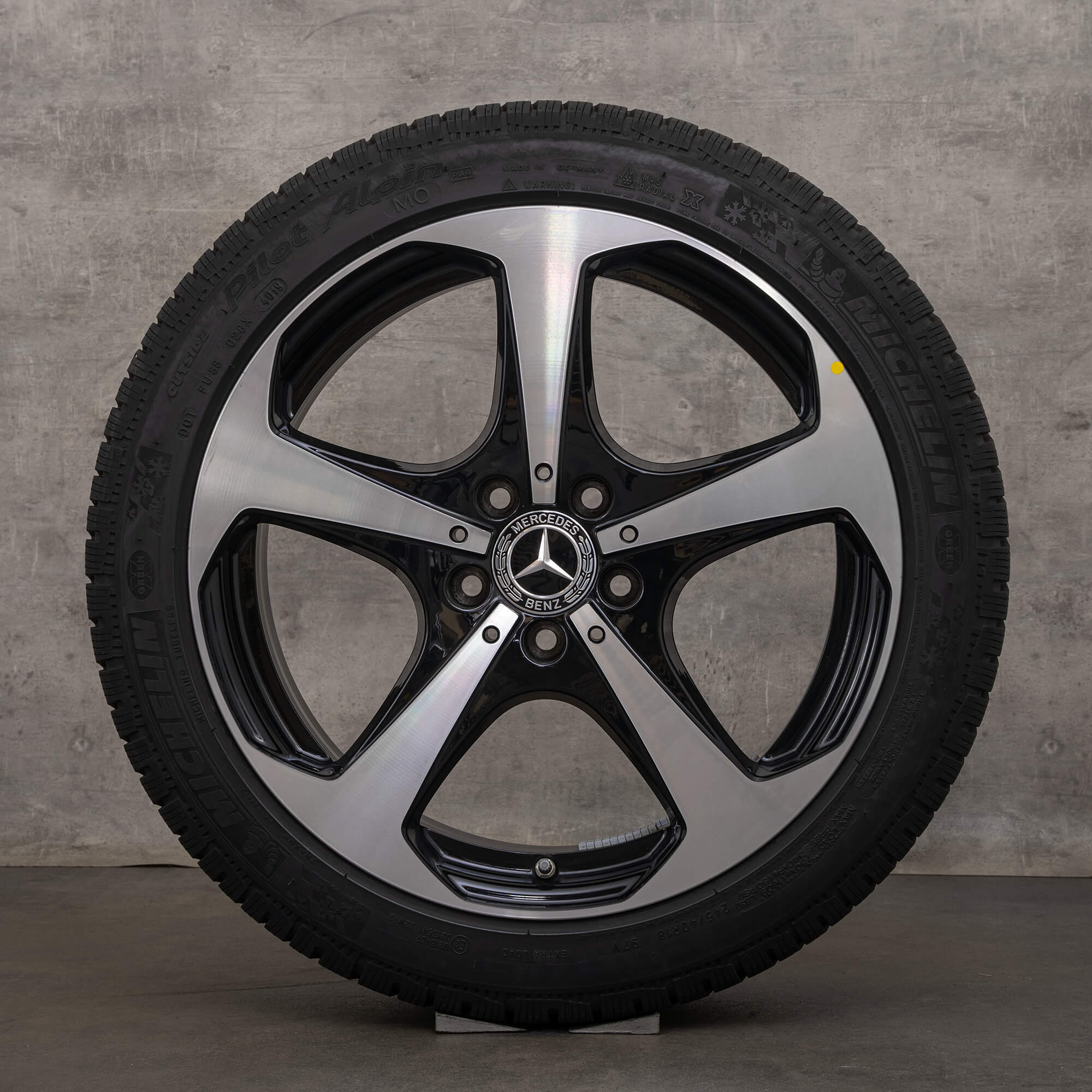 OEM Mercedes Benz C-Class winter wheels 18 inch W205 S205 A205 C205 rims tires A2054014600 A2054014700 black