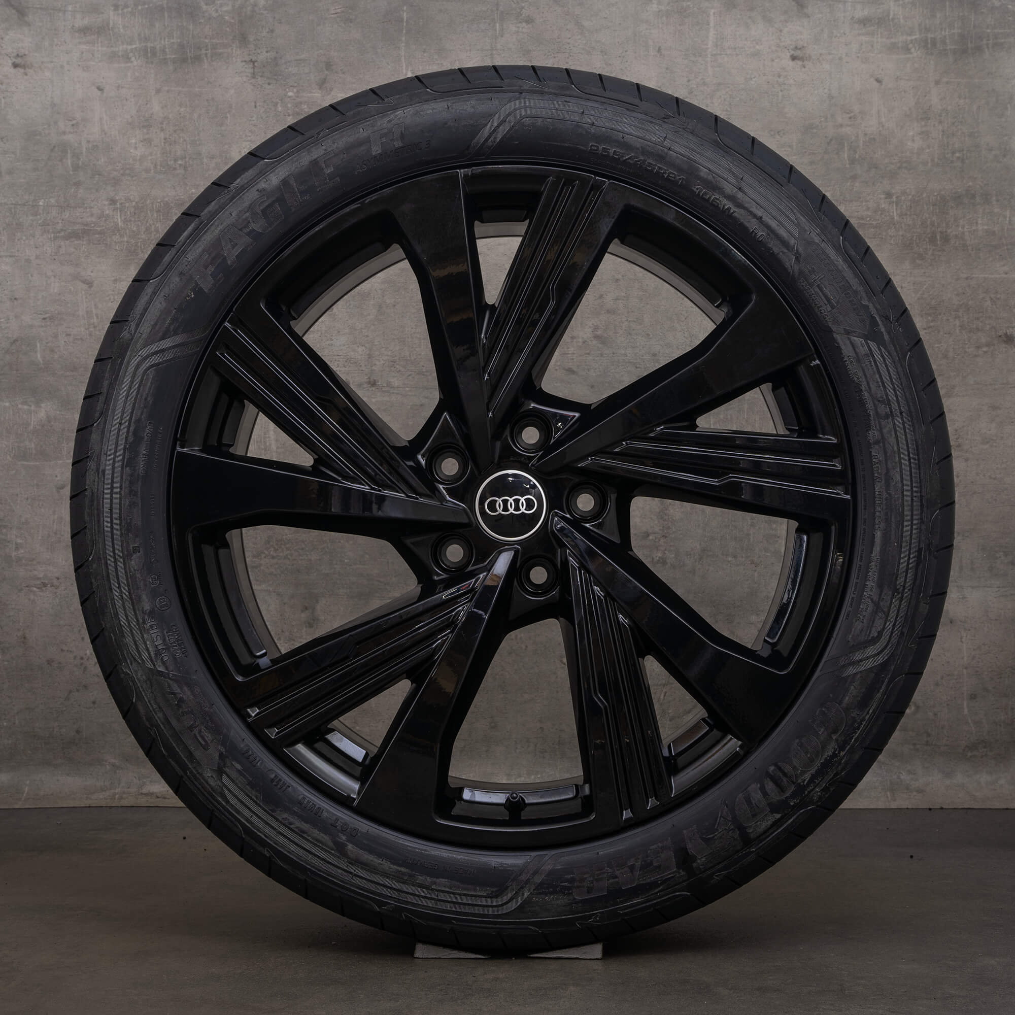 OEM Audi Q6 SQ6 e tron rims 21 inch GF summer wheels 85H601025K 85H601025H black high gloss