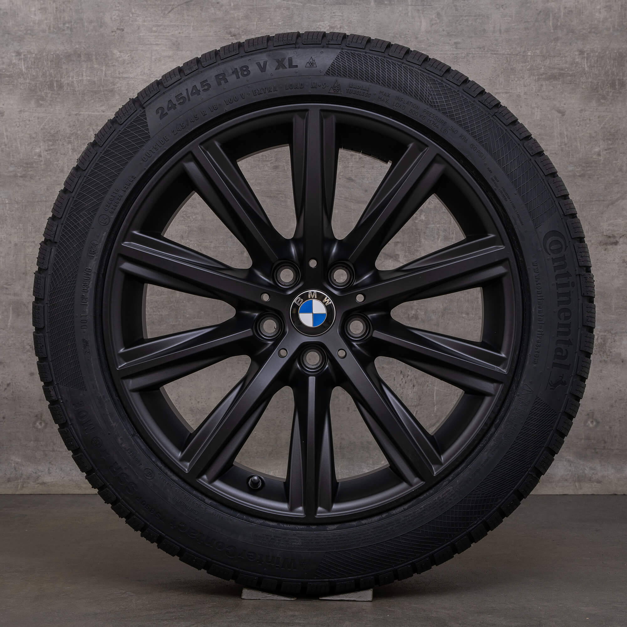 OEM BMW 5 Series winter wheels 18 inch G30 G31 rims styling 684 6874441 black matt