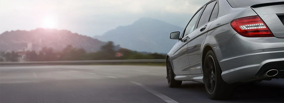 Mercedes-Benz C 280 W204 auf Probefahrt nach dem Räderwechsel