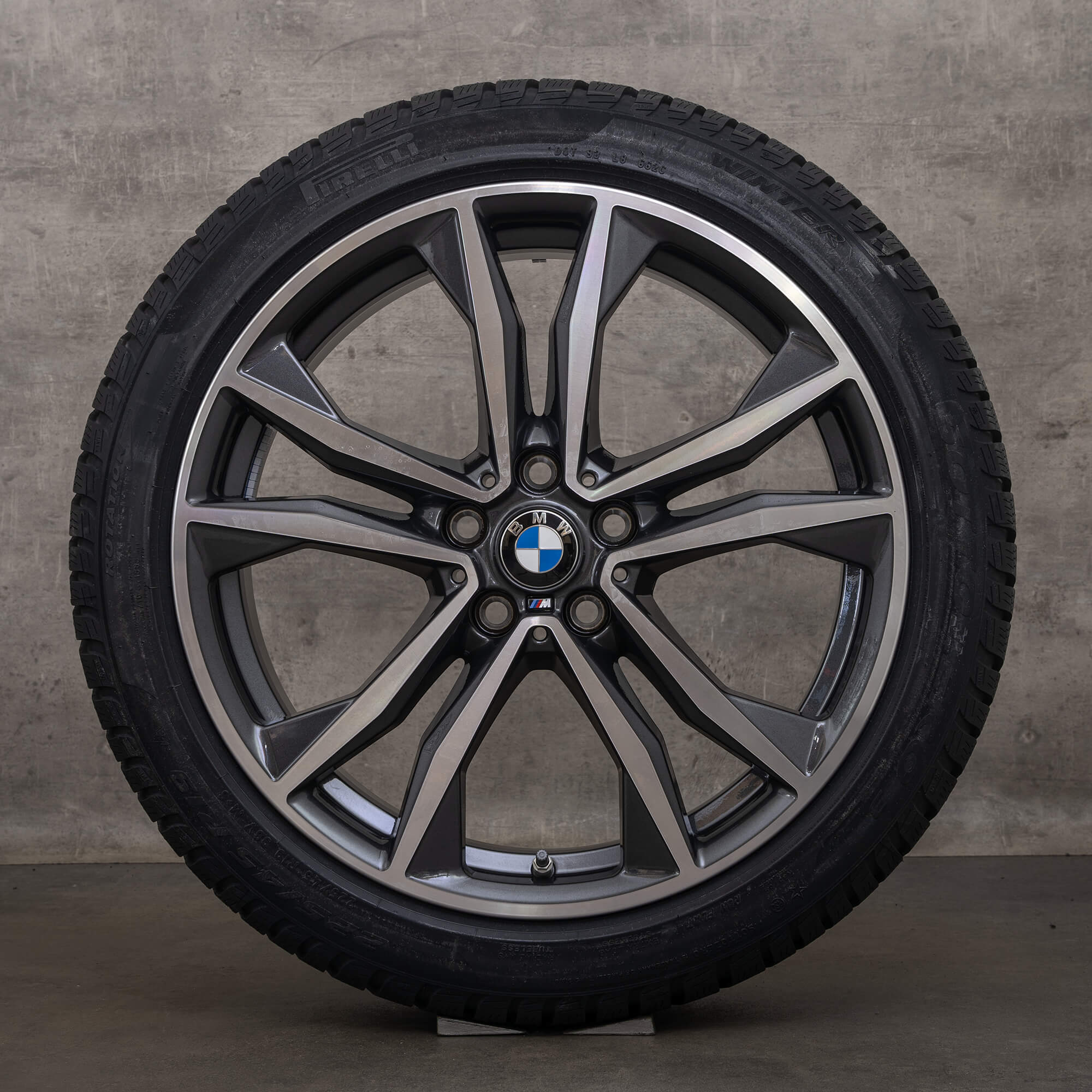 OEM BMW X1 X2 rims 19 inch F48 F39 winter wheels 8008616 Styling 715 M orbit grey front polish NEW