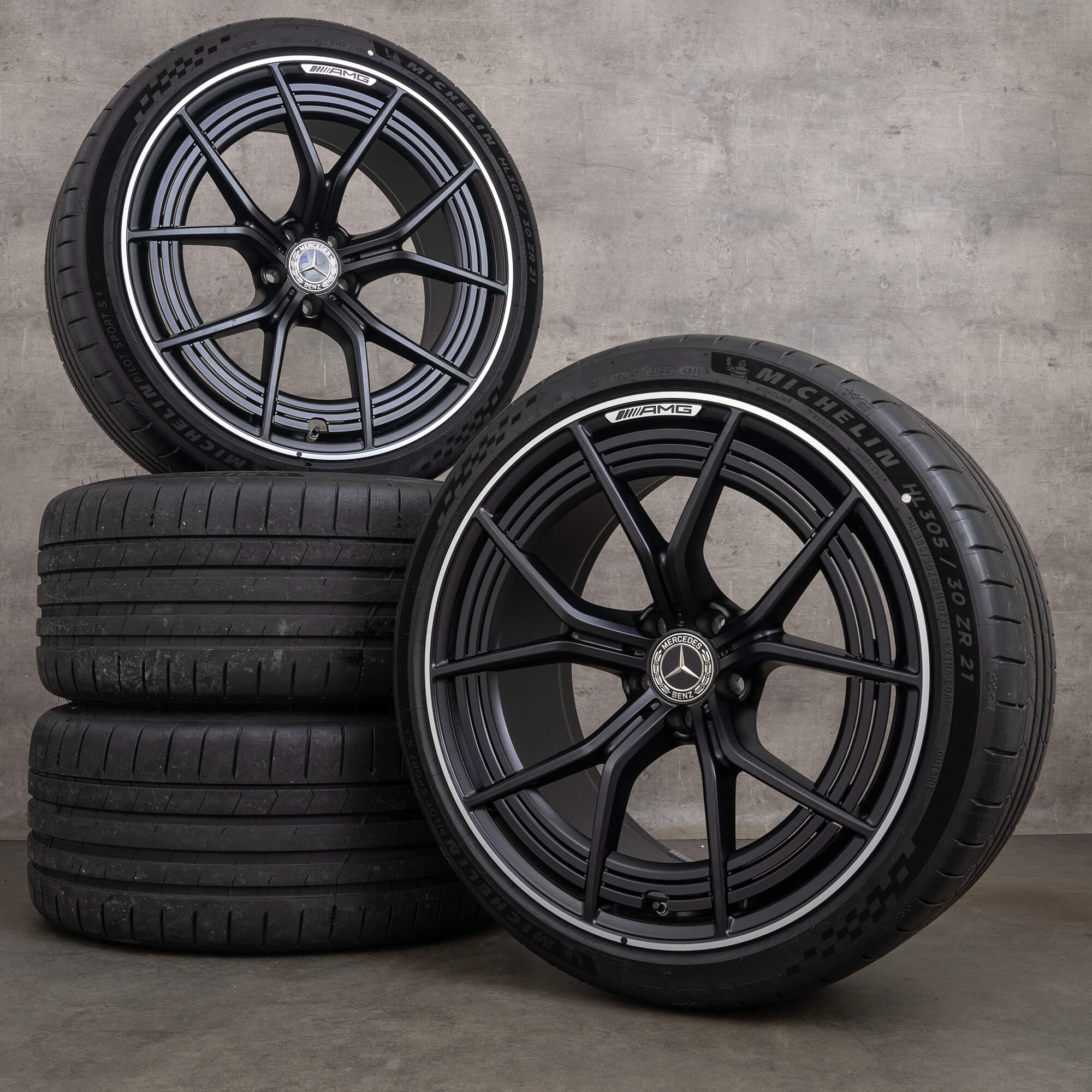 AMG Mercedes GT C192 55 63 S rodas de verão jantes 21 polegadas pneus