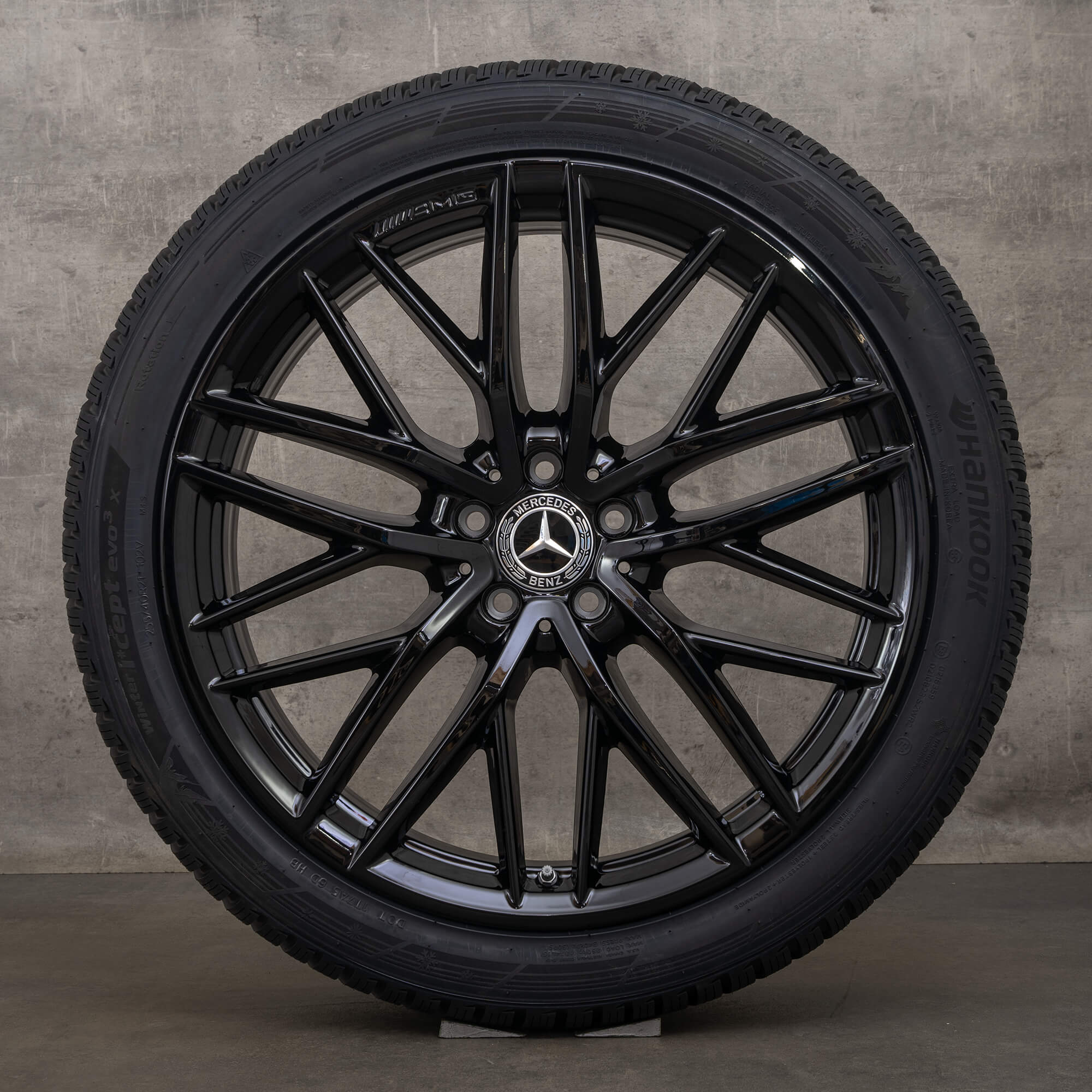 OEM AMG Mercedes Benz GLC43 C253 X253 21 inch rims winter tires A2534015700 A2534015800 black