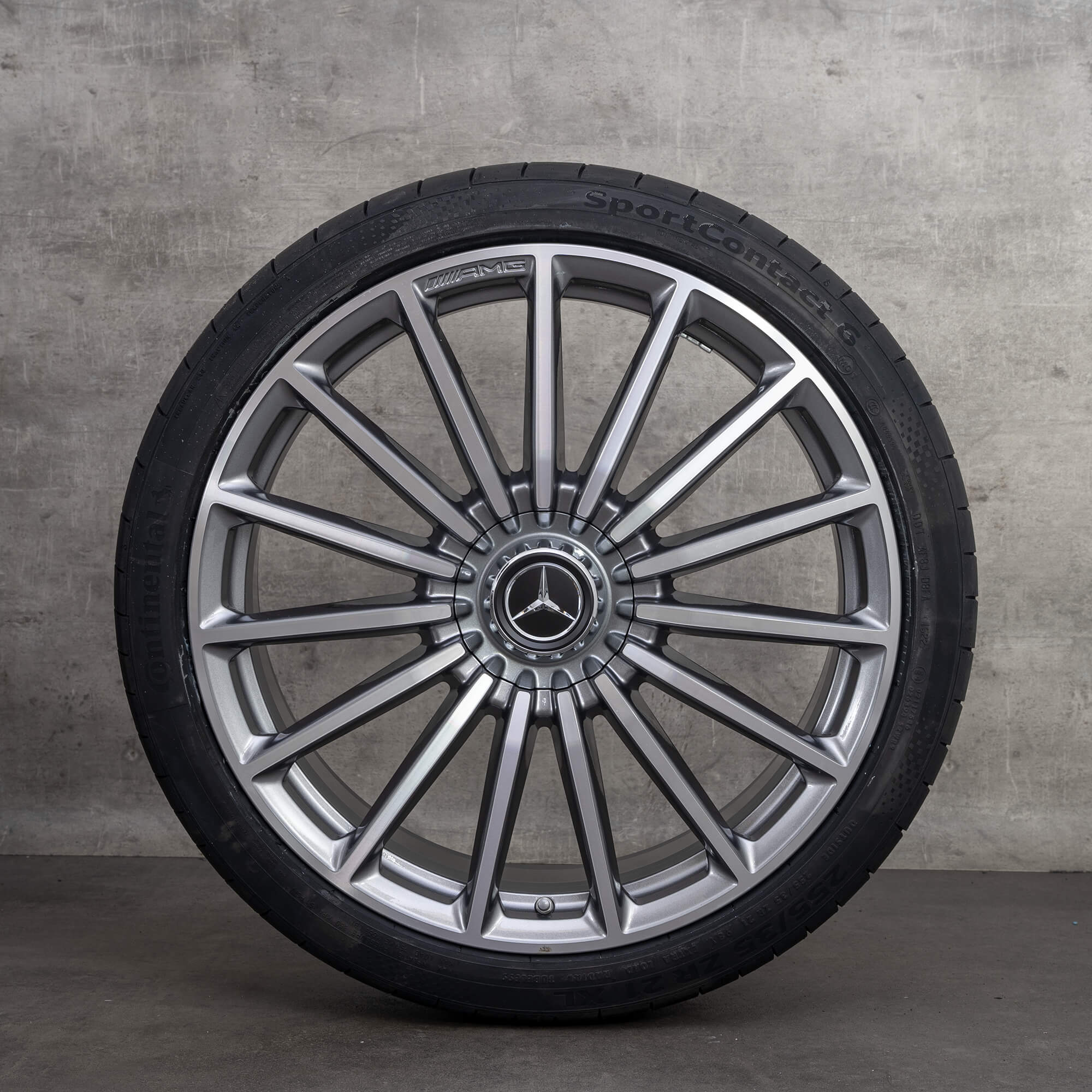 OEM AMG Mercedes Benz GLA35 45 X247 H247 21 inch rims summer tires A2474012200 himalaya grey high-sheen NEW