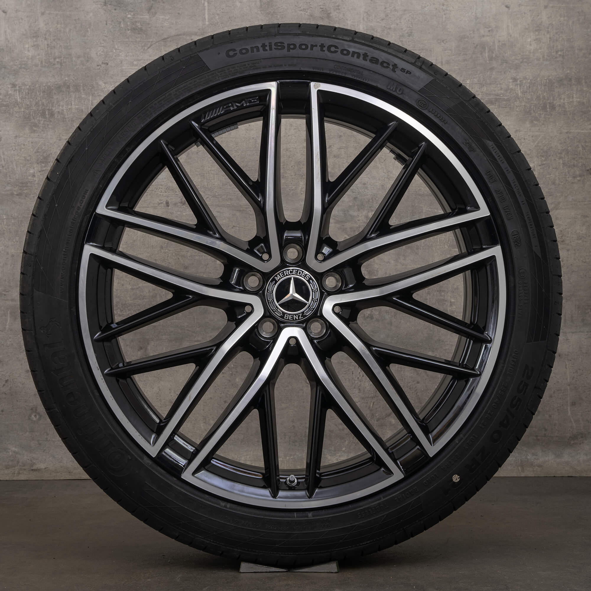 OEM Mercedes Benz GLC 43 AMG rims 21 inch C253 X253 summer wheels A2534015700 A2534015800 black high-gloss