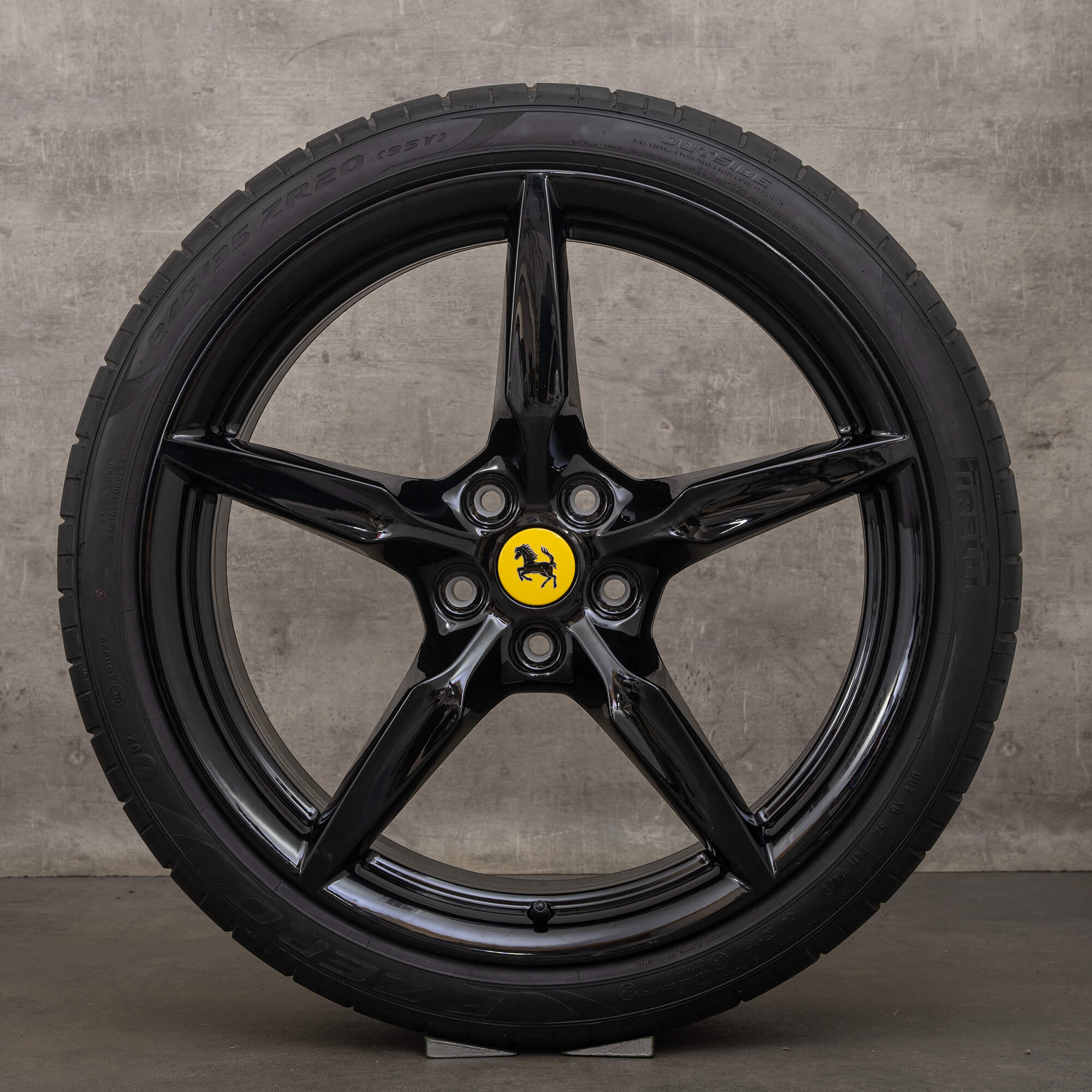 Llantas de verano originales Ferrari F8 Tributo 20 pulgadas 307422 307424 negras