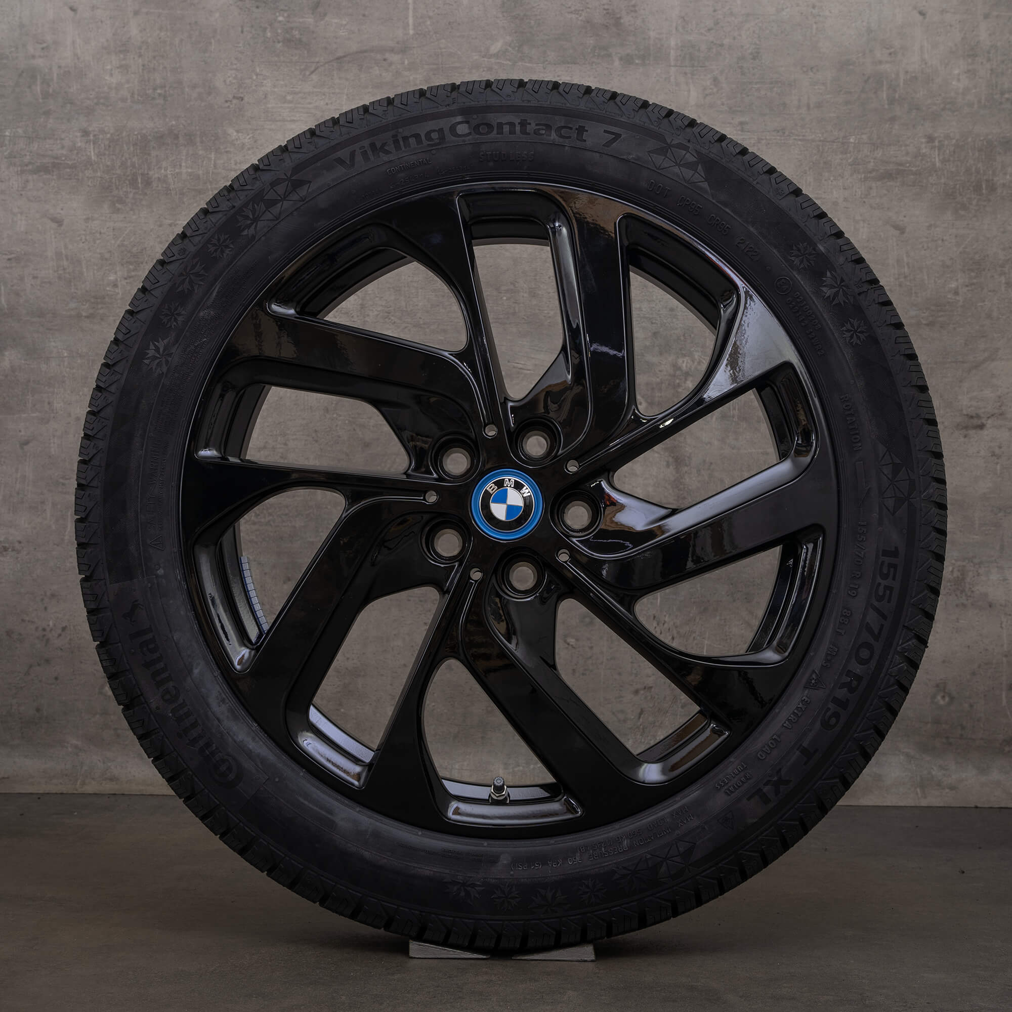 Llantas originales BMW i3s 19 pulgadas I01 ruedas de invierno 6887937 Estilo 428 estilo turbina negro azabache NUEVO