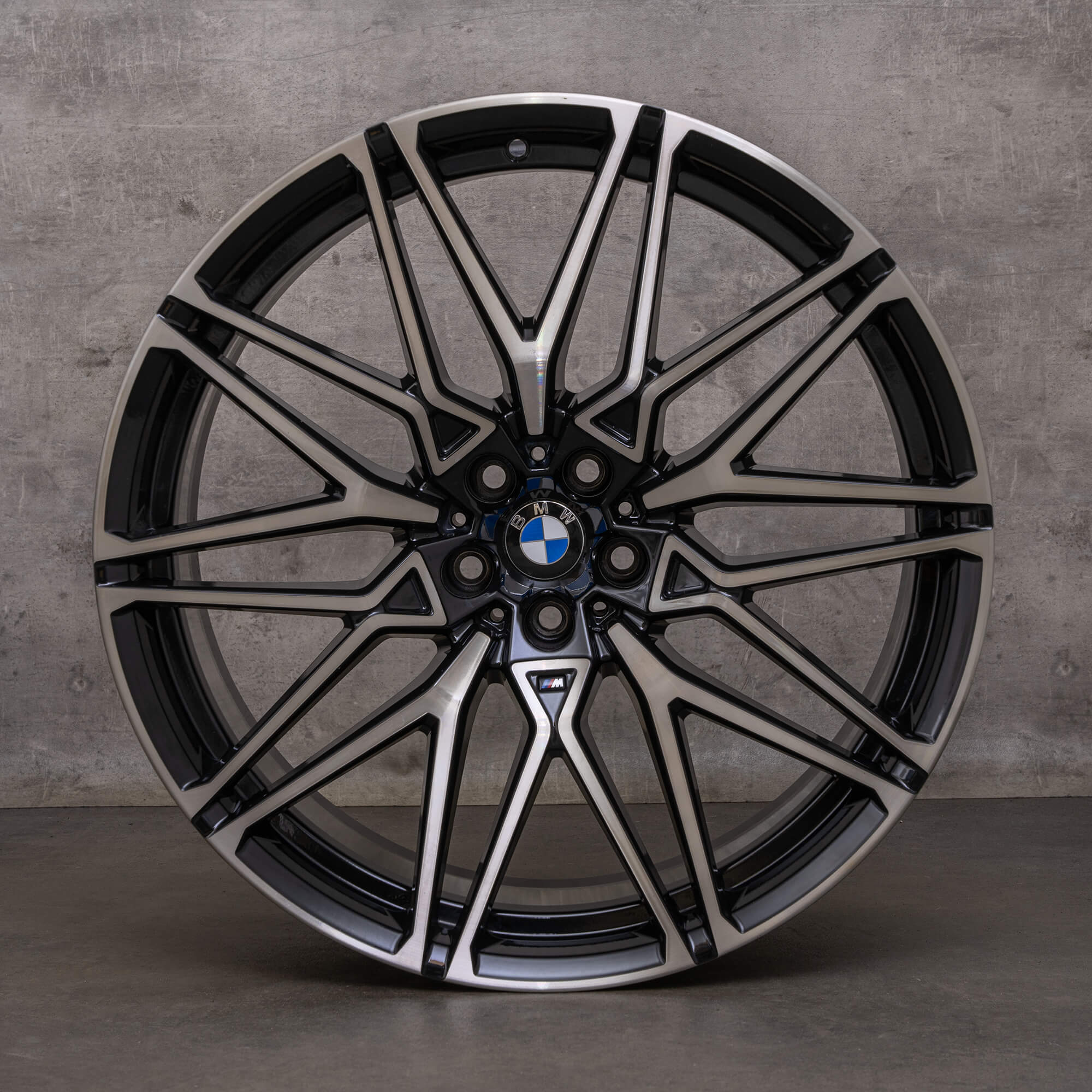 Jantes originais BMW X5M X6M 21 22 polegadas F95 F96 818 M 9503307 9503308 preto brilhante torneado