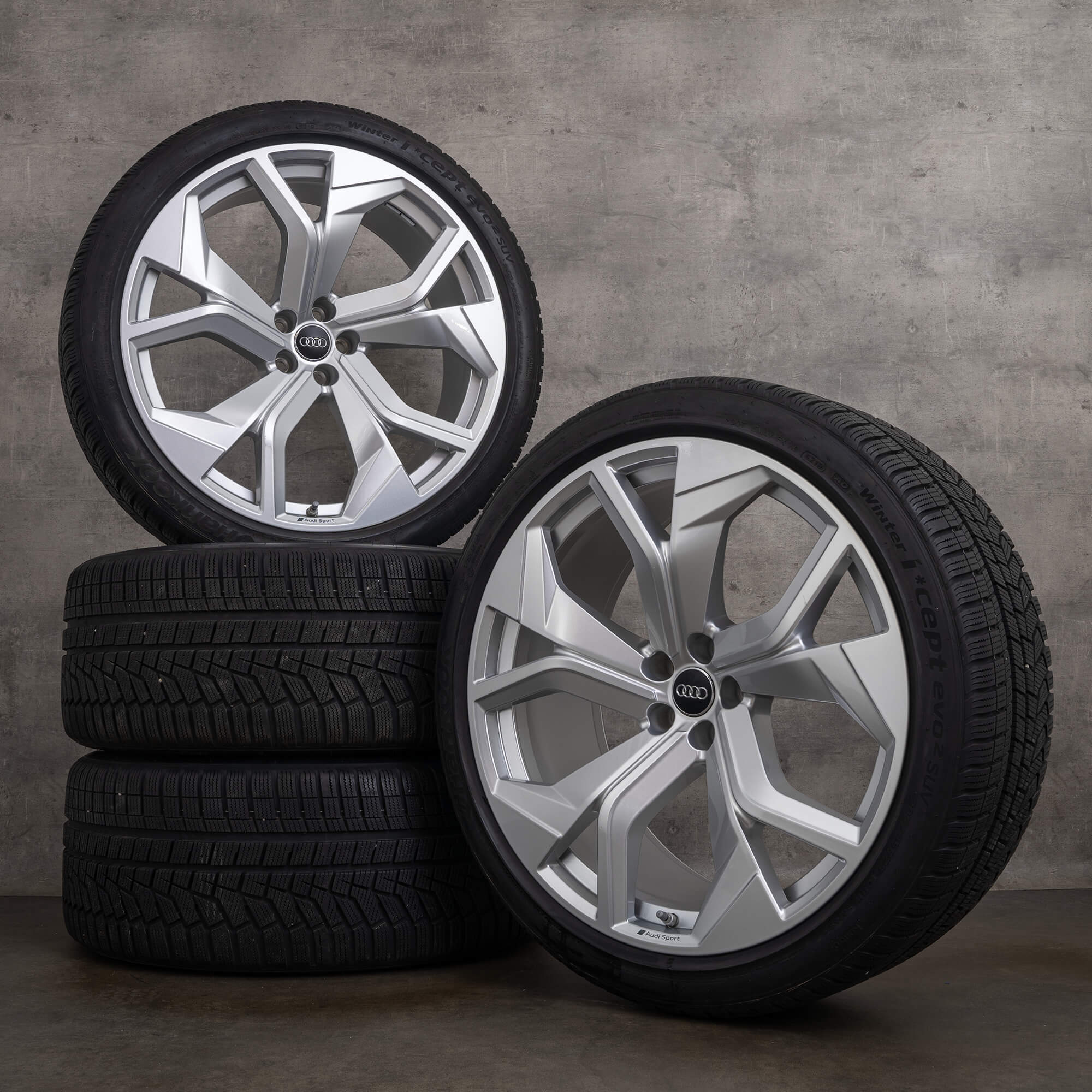 Jante originale Audi RS Q8 iarna 23 inch 4M8 rotor 4M8601025AF argintiu