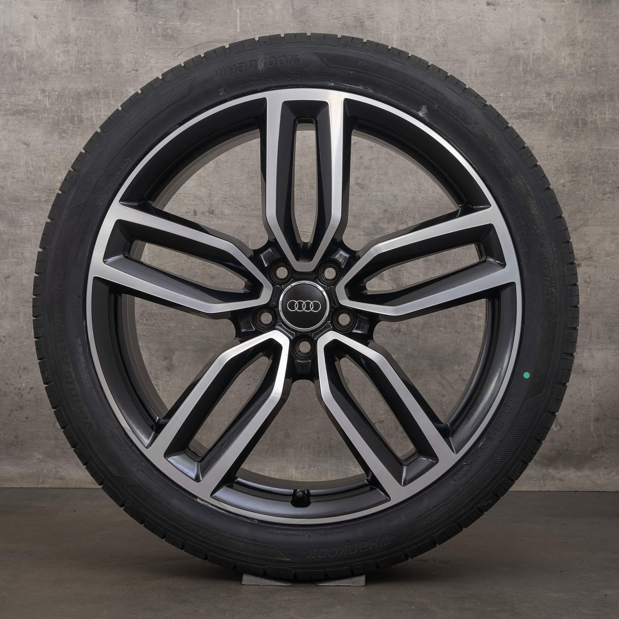 OEM Audi Q5 SQ5 8R 21 inch summer wheels rims tires 8R0601025CP black high gloss