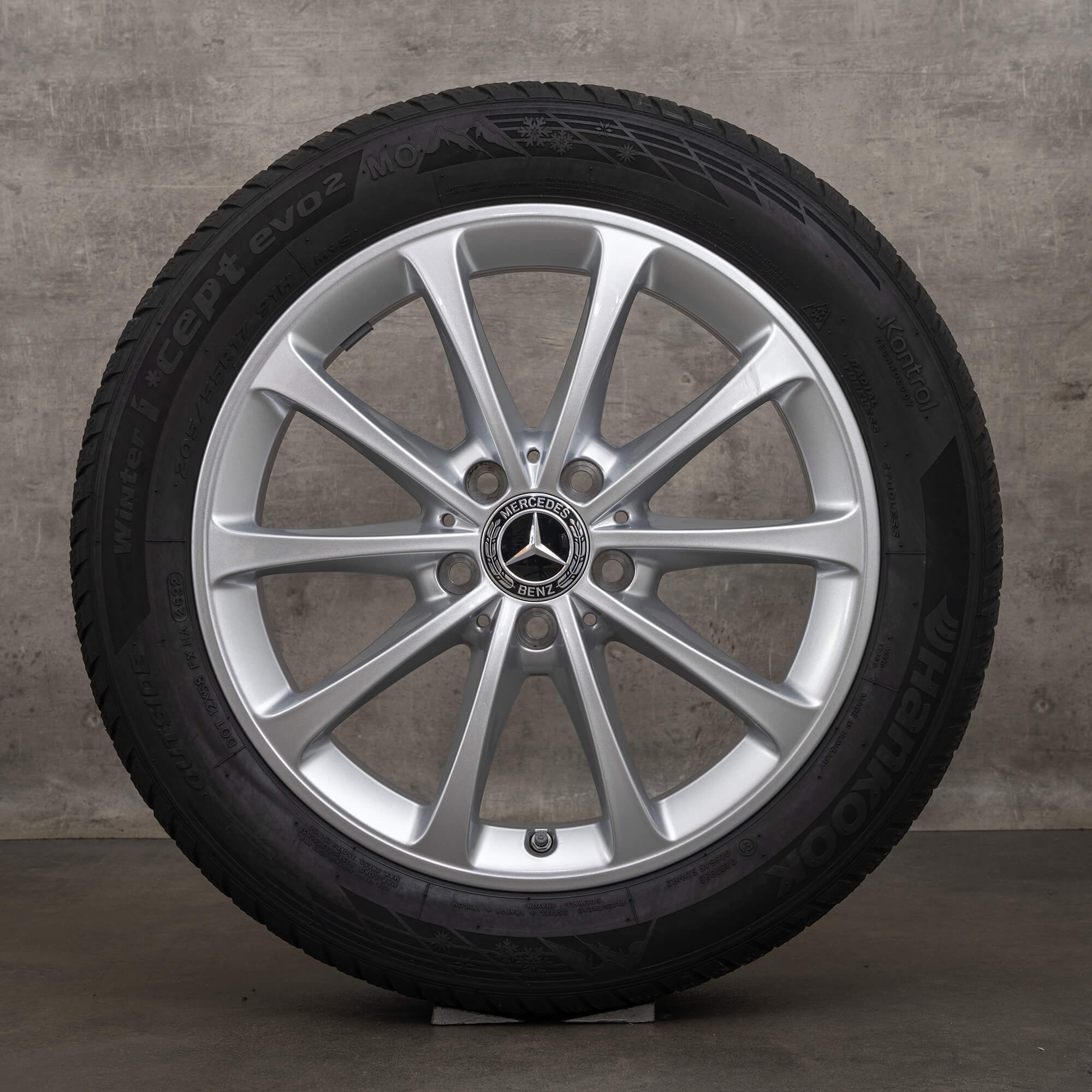 Originele Mercedes Benz AB Klasse CLA winterwielen 17 inch W177 V177 W247 C118 X118 velgen A1774010300 zilver DOT 21