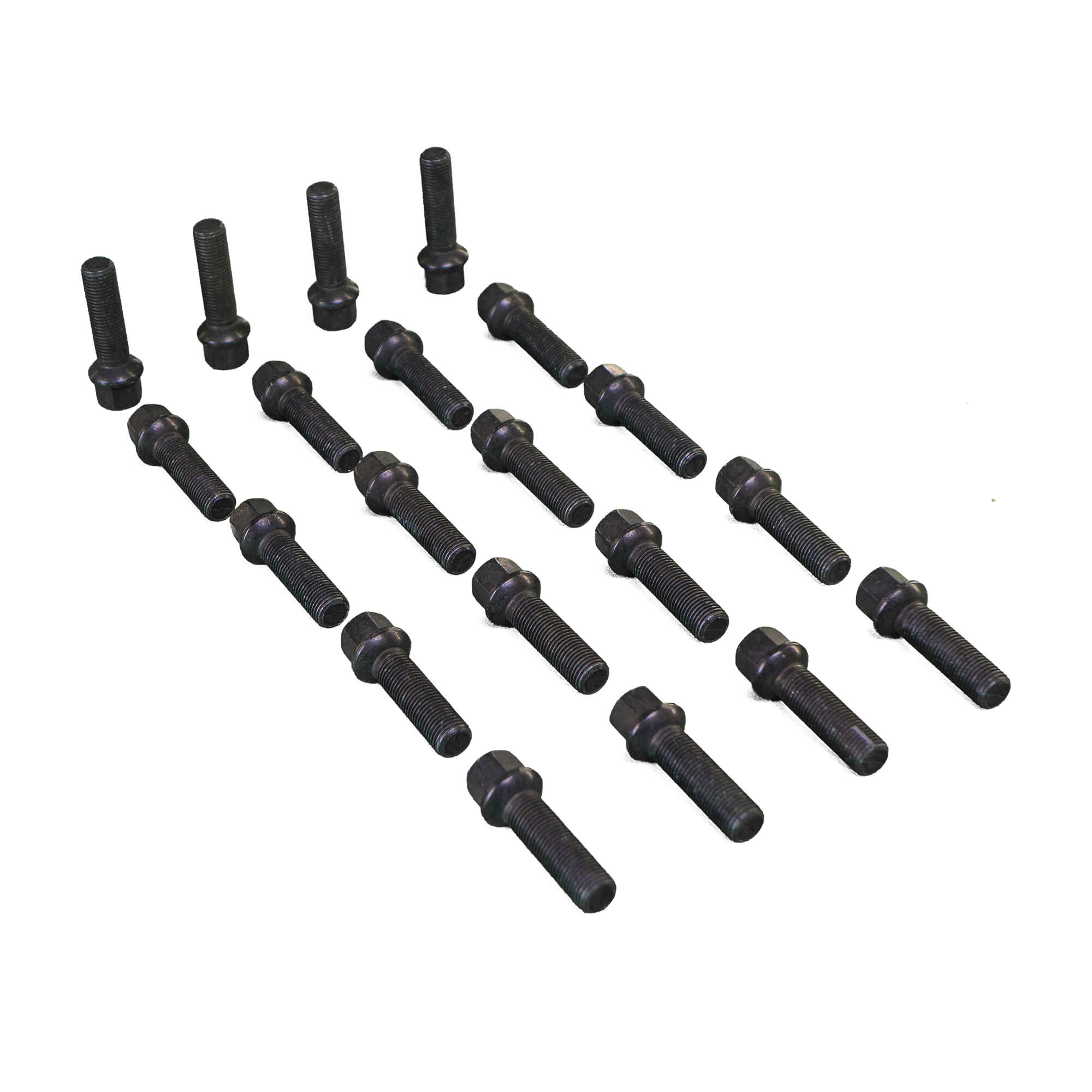 20x wheel bolts spherical collar M14 x 1.5 45 mm black for Mercedes CLS C257
