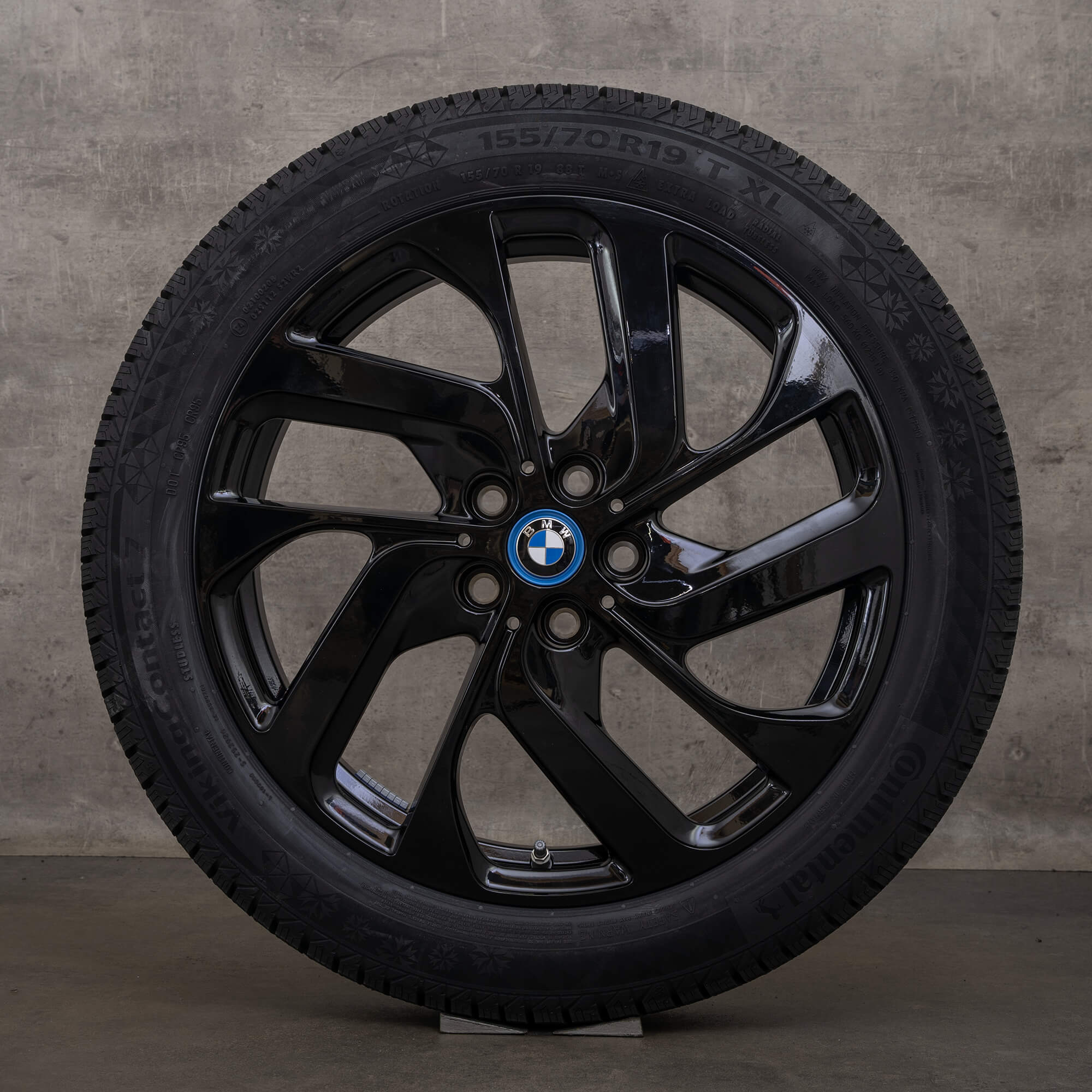 Llantas originales BMW i3s 19 pulgadas I01 ruedas de invierno 6887937 Estilo 428 estilo turbina negro azabache NUEVO