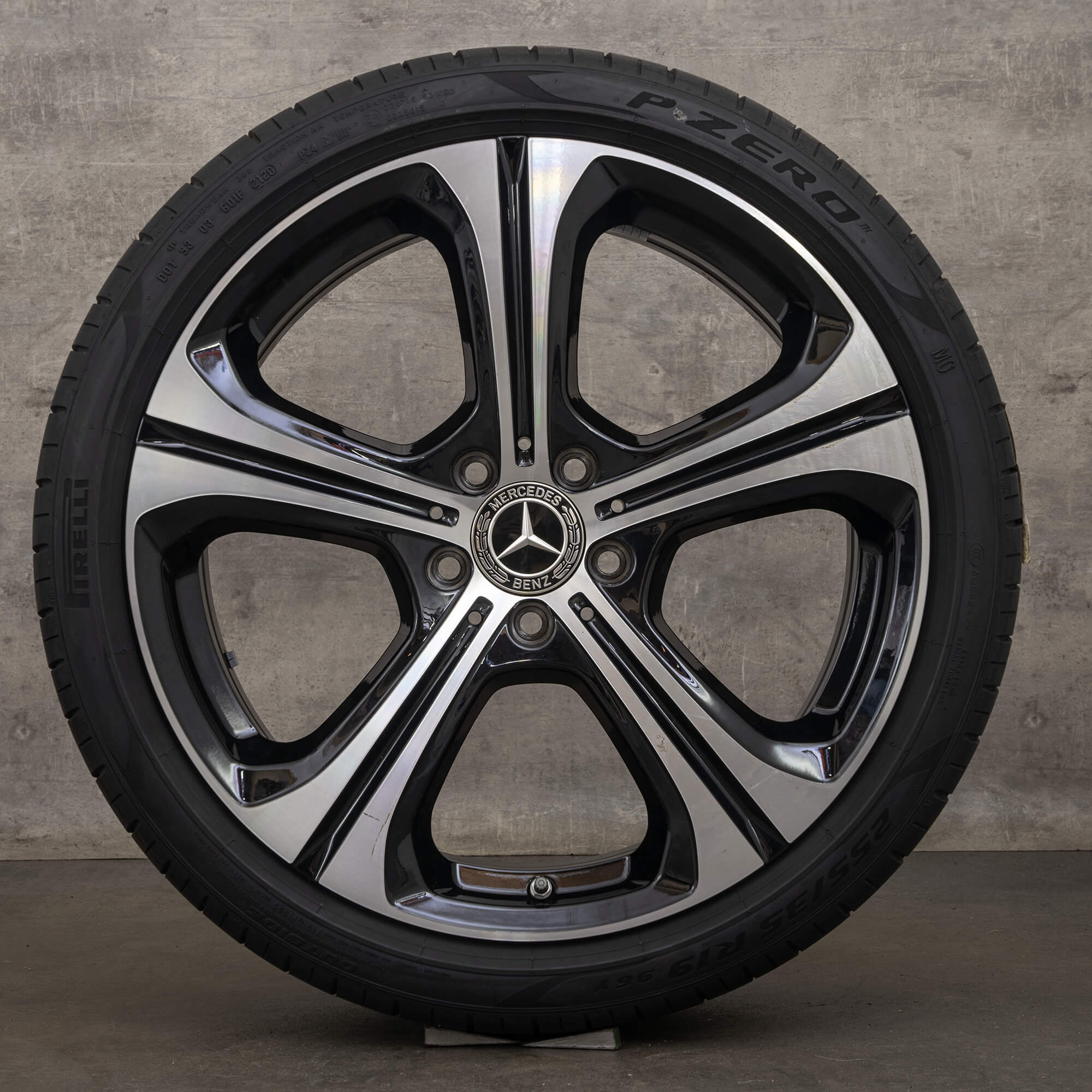 Originele Mercedes Benz C-Klasse velgen 19 inch W206 S206 zomerwielen A2064015300 A2064015400 zwart hoogglans