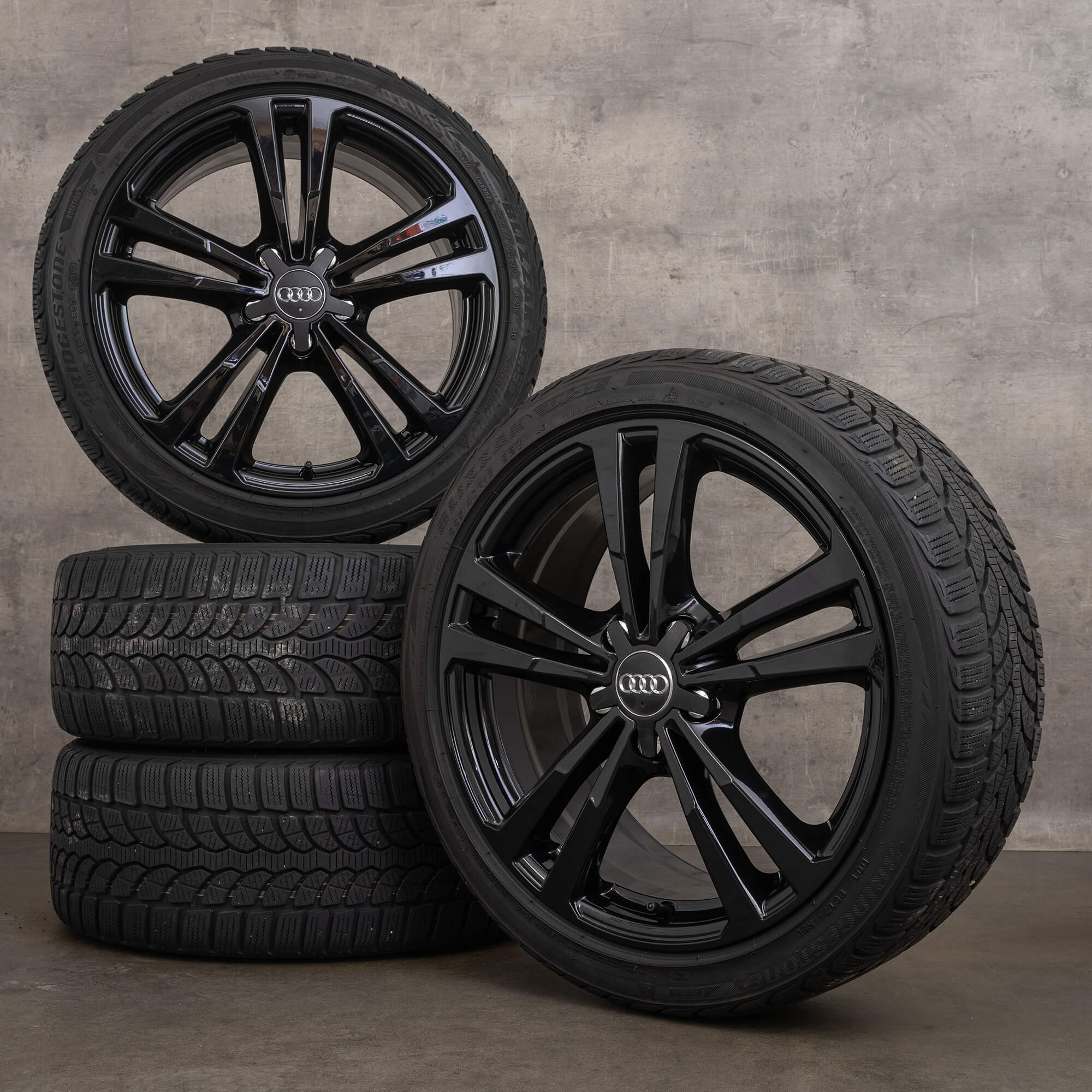 OEM Audi A3 S3 8V 18 inch winter tires rims 8V0601025AJ black