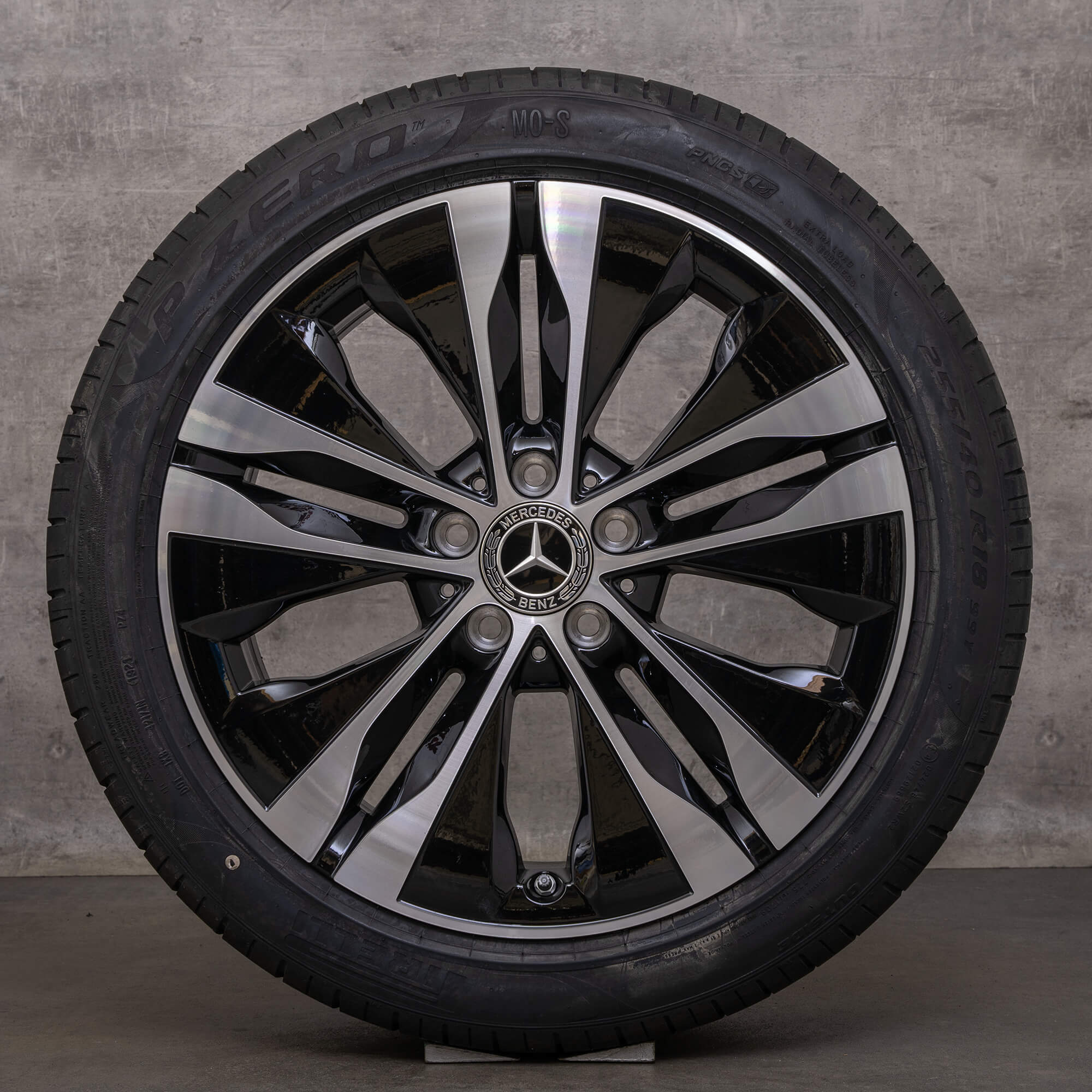 Originele Mercedes Benz C-Klasse Hybrid velgen 18 inch W206 S206 C300e C300de C400e zomerwielen A2064017300 A2064011400 zwart glanzend gedraaid