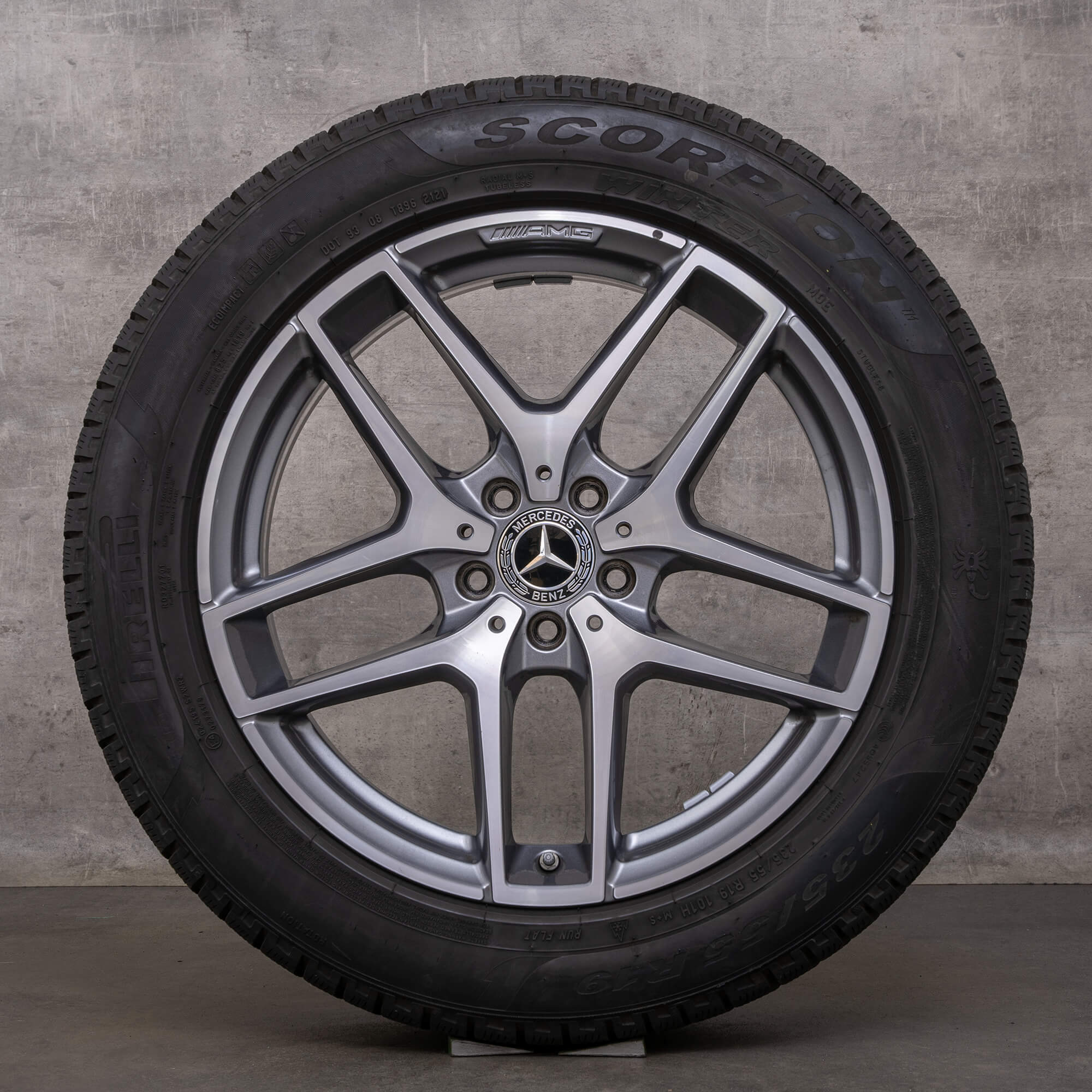 Original Mercedes Benz GLC AMG roues d'hiver 19 pouces C253 X253 jantes A2534011800 himalaya grey brillant