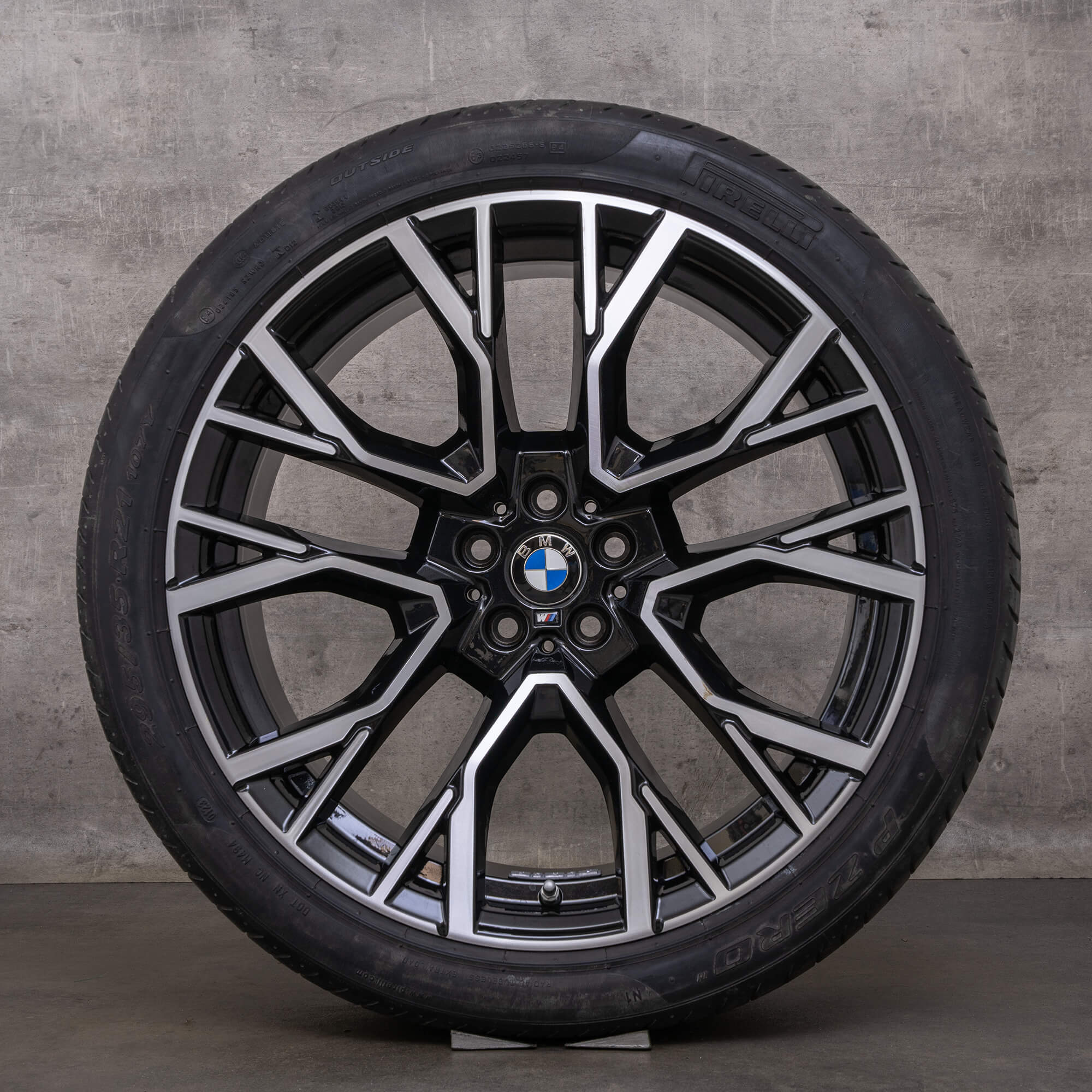 Jantes originais BMW X5M X6M de 21 polegadas F95 F96 jantes verão estilo 809 M 8090796 8090717 preto brilhante torneado