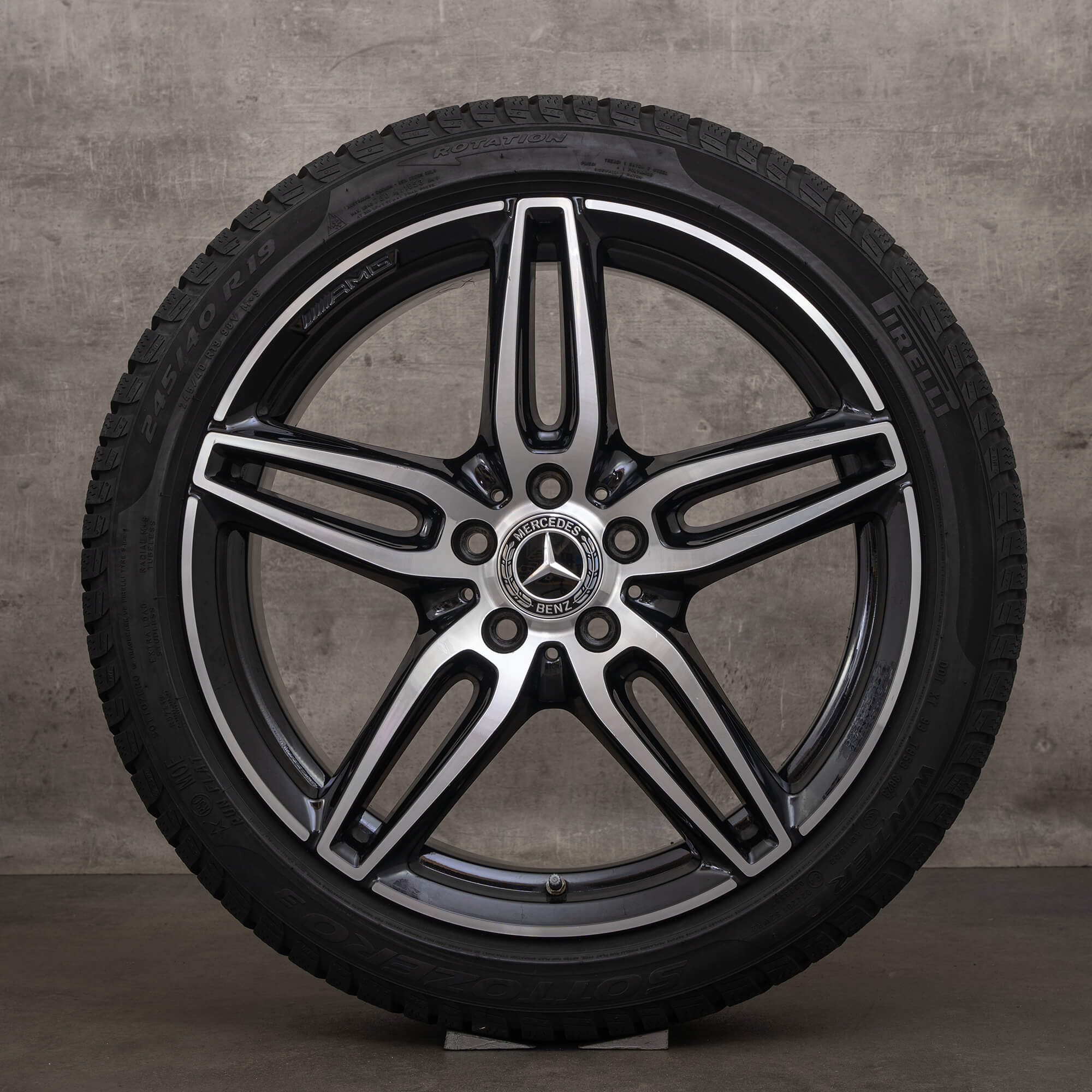 OEM AMG Mercedes Benz E Class rims 19 inch W213 S213 C238 A238 winter tires A2134012000 black wheels