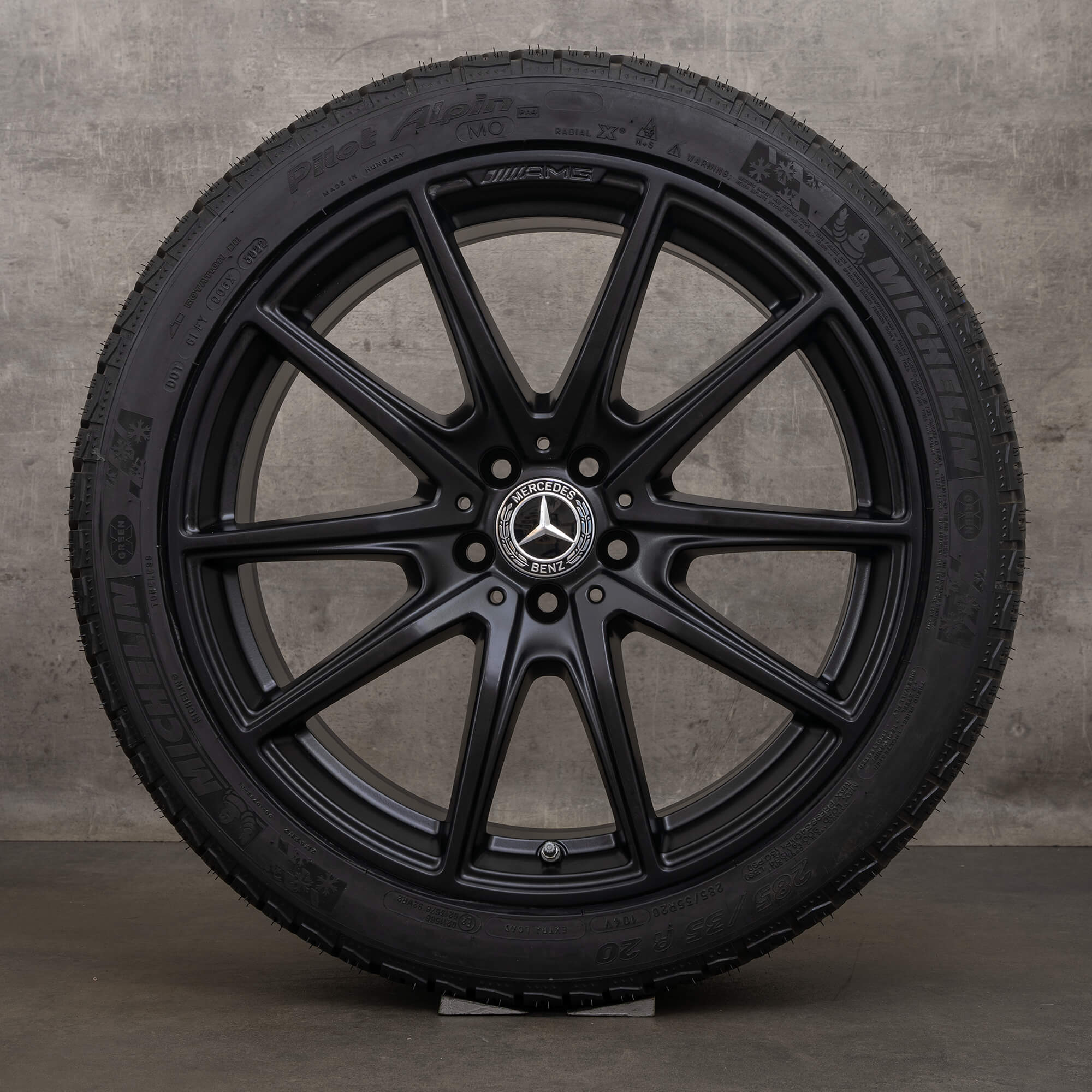 OEM AMG Mercedes Benz S Class W222 S63 S65 20 inch rims winter tires A2224014000 A2224014100 black matt