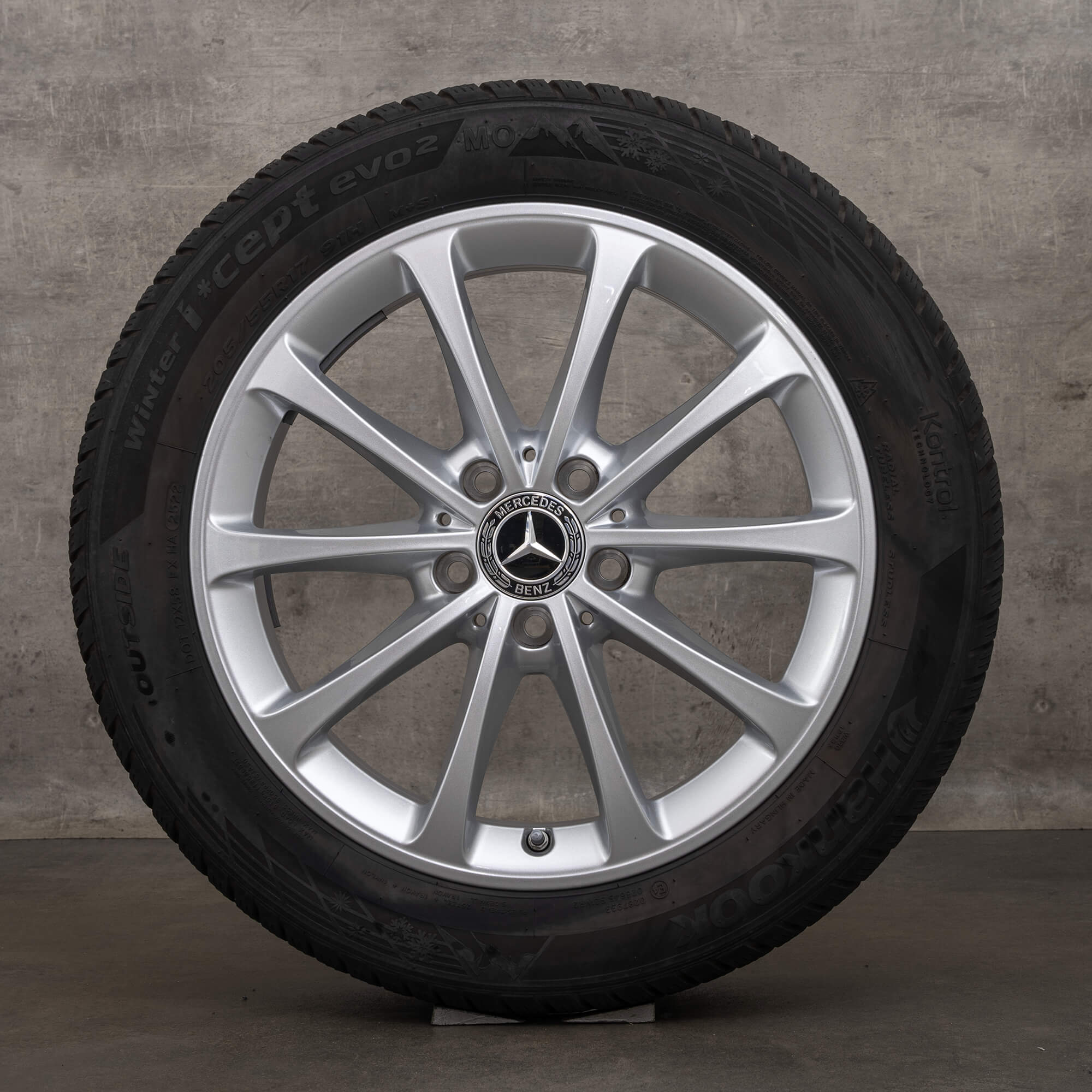 Originele Mercedes Benz AB Klasse CLA winterwielen 17 inch W177 V177 W247 C118 X118 velgen A1774010300 zilver DOT 21