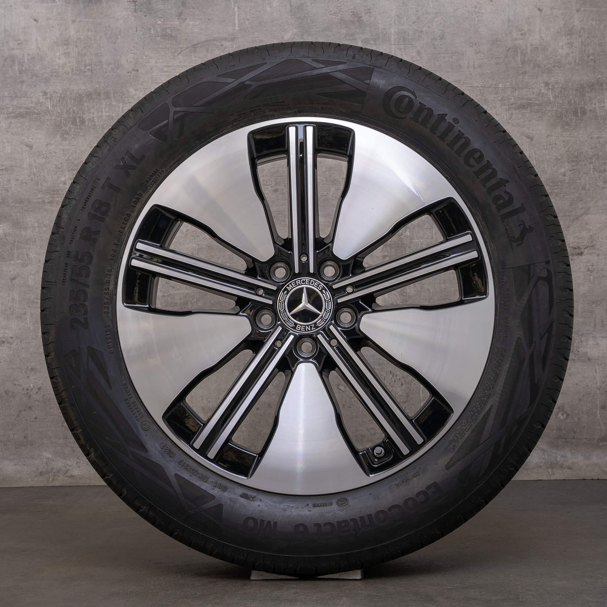 Originele Mercedes Benz EQA EQB velgen 18 inch H243 X243 zomerwielen A2434011300 zwart glanzend gedraaid