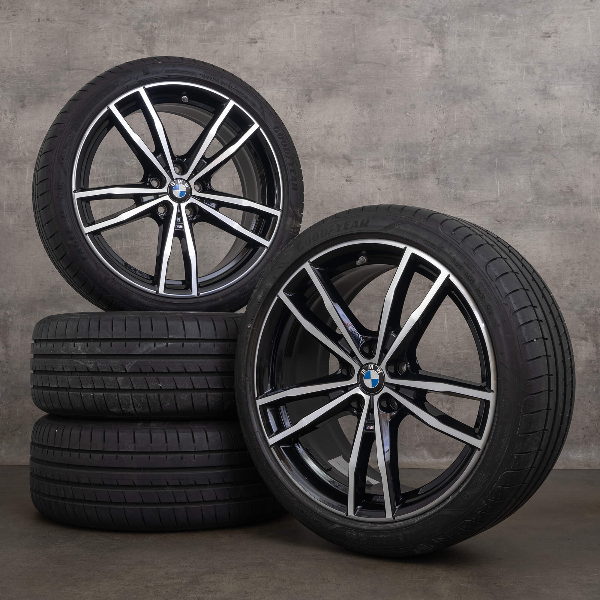 Originele BMW 2 Serie 3 4 G42 G20 G21 G22 G23 velgen 19 inch zomerbanden 791 M 8090094 8090095 zwarte hoogglans zomervelgen