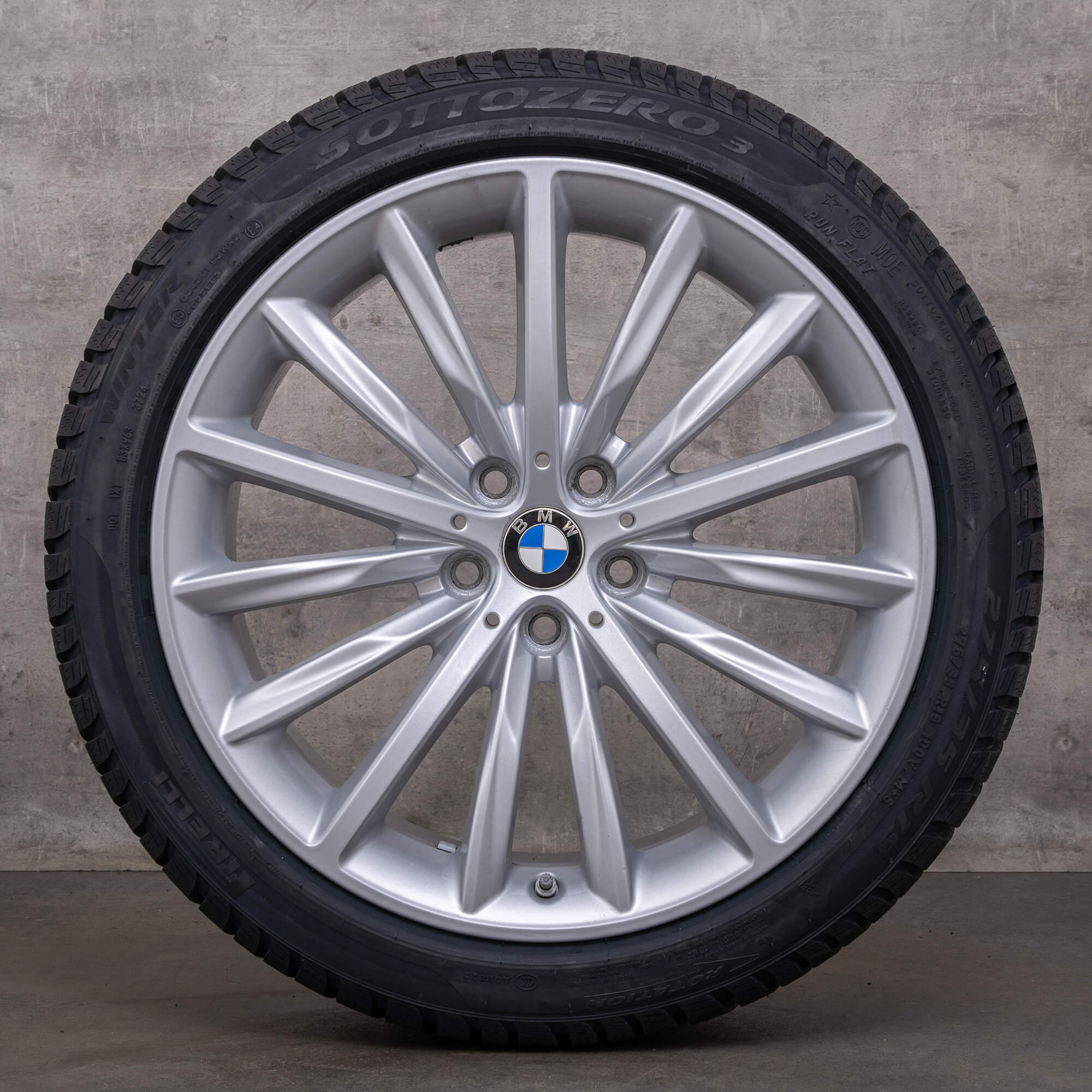 OEM BMW 5 Series winter wheels 19 inch G30 G31 rims Sytling 633 6863419 6874439 silver