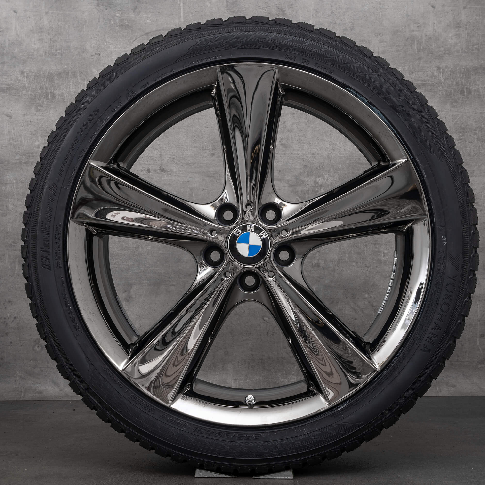 Cerchi invernali BMW X5 E70 da 21 pollici 128 pneumatici cromati 6792685 6792686