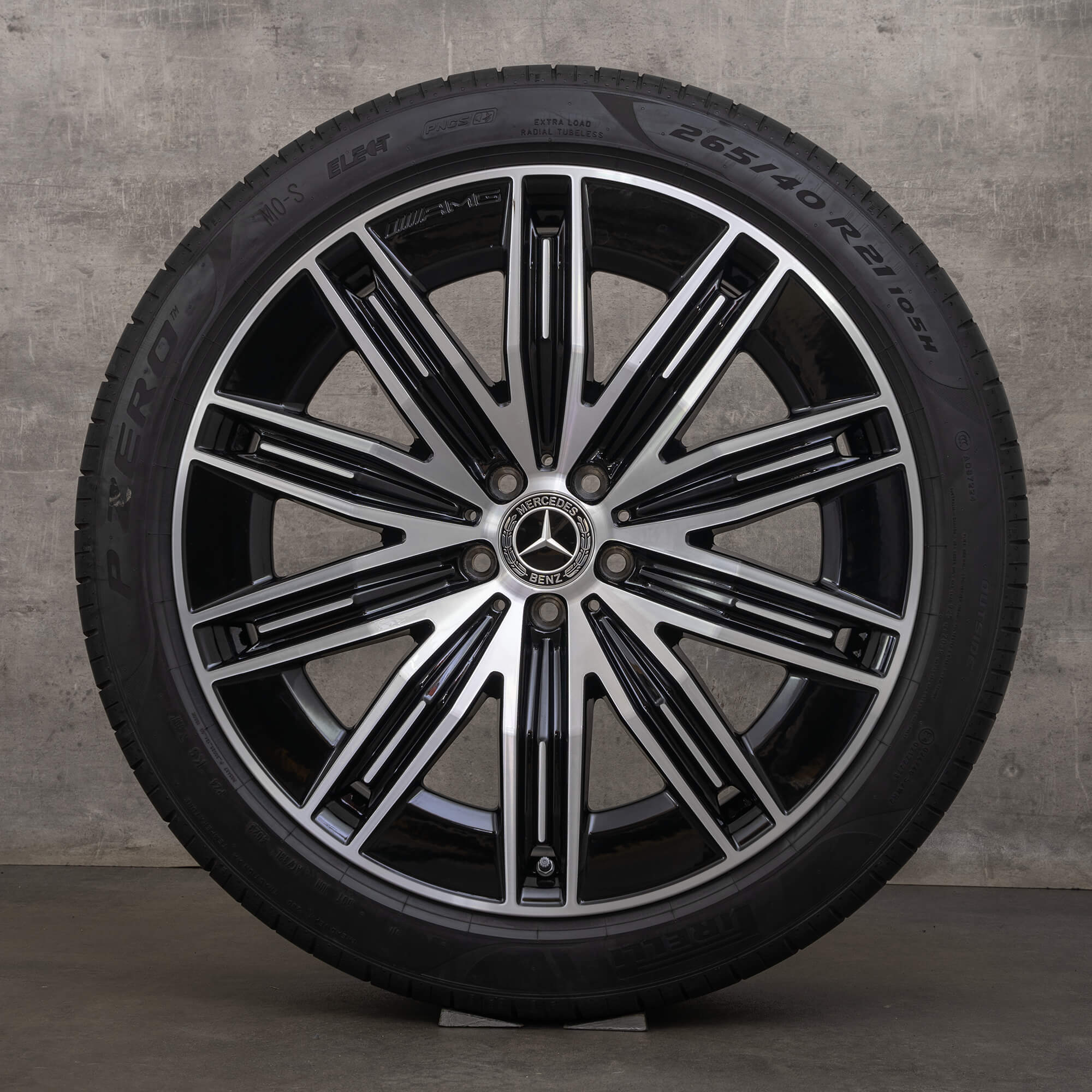 OEM Mercedes Benz EQE AMG rims 21 inch SUV X294 summer wheels A2944011200 black high-gloss