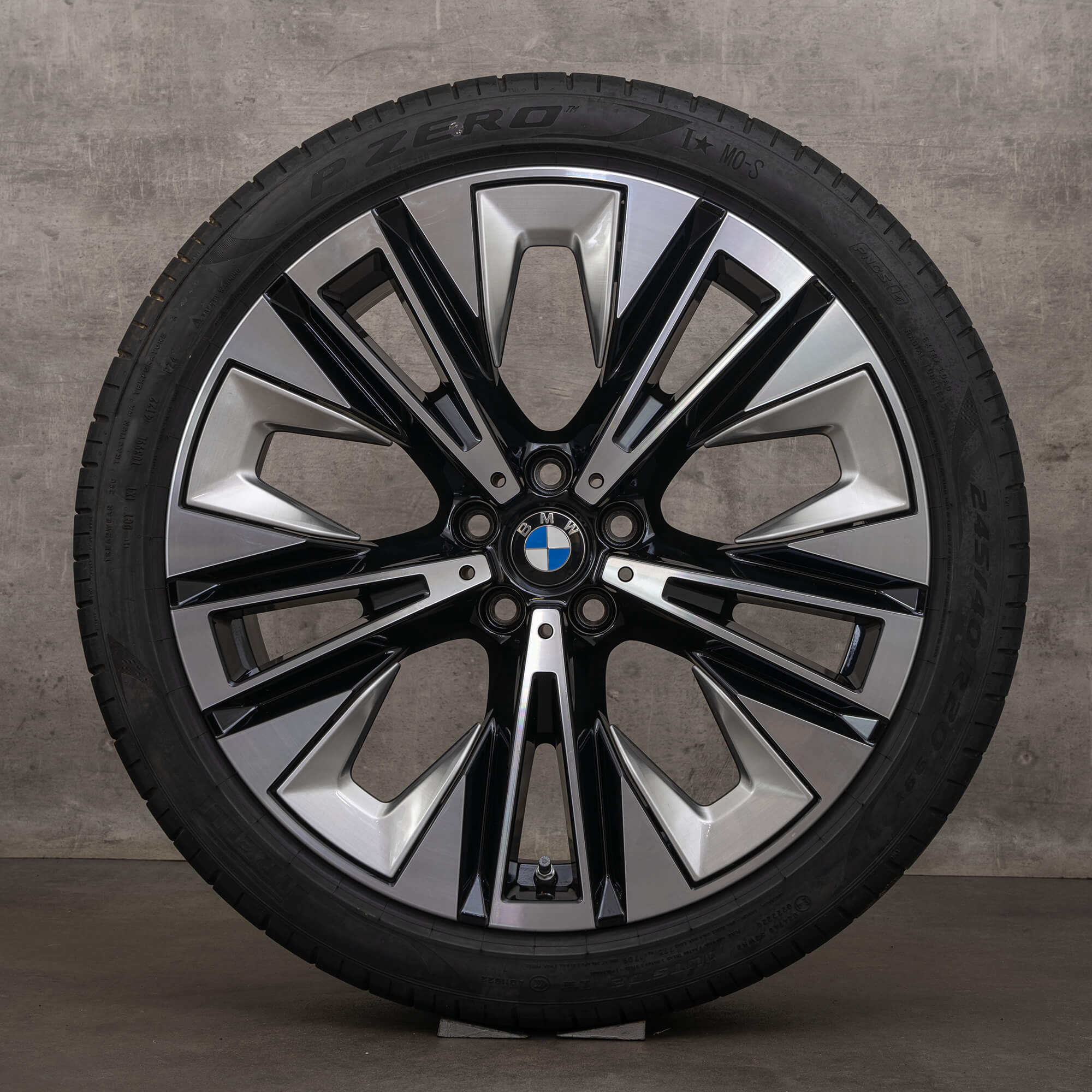 Jantes BMW Série 5 i5 originais de 20 polegadas G60 G61 rodas verão estilo 937 5A324E4 5A324E5 preto azeviche alto brilho