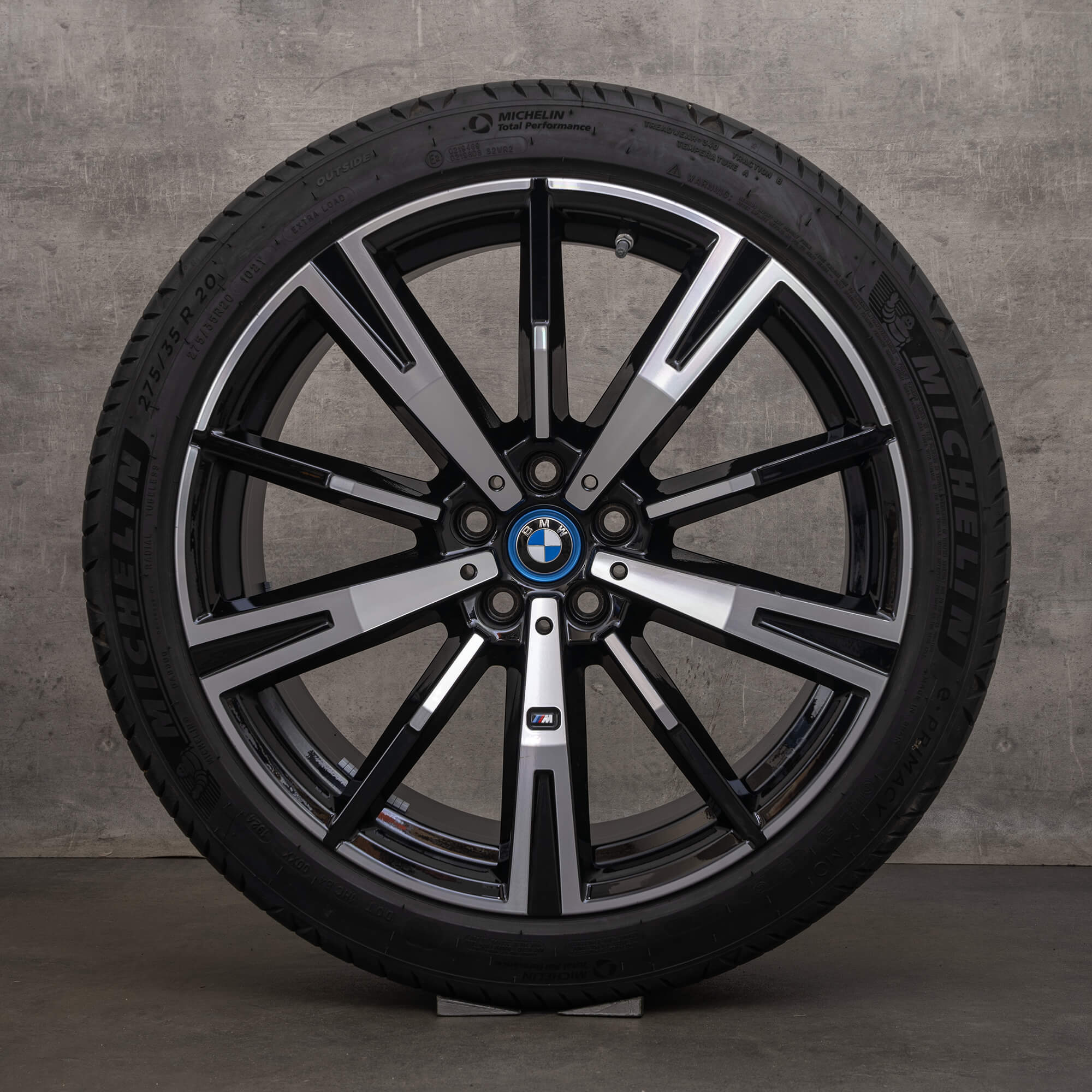 Originální ráfky BMW řady 5 i5 20palcová letni alu kola G60 G61 styl 938 M 5A324E6 5A324E7 jet black high-lesk